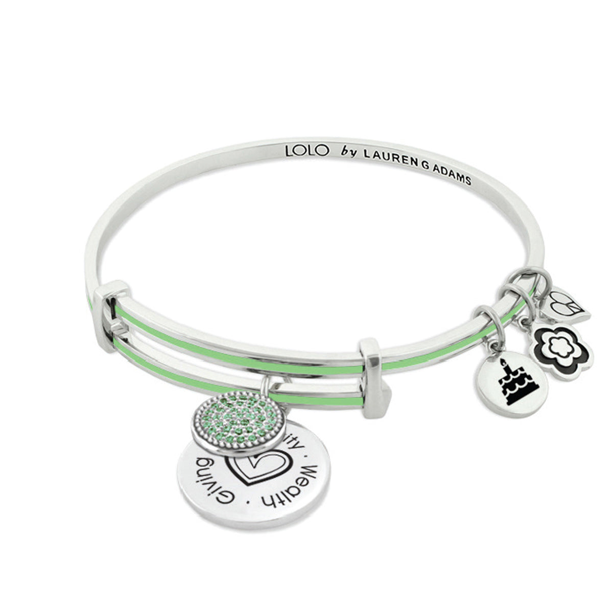 January Birthstone Color Bangle