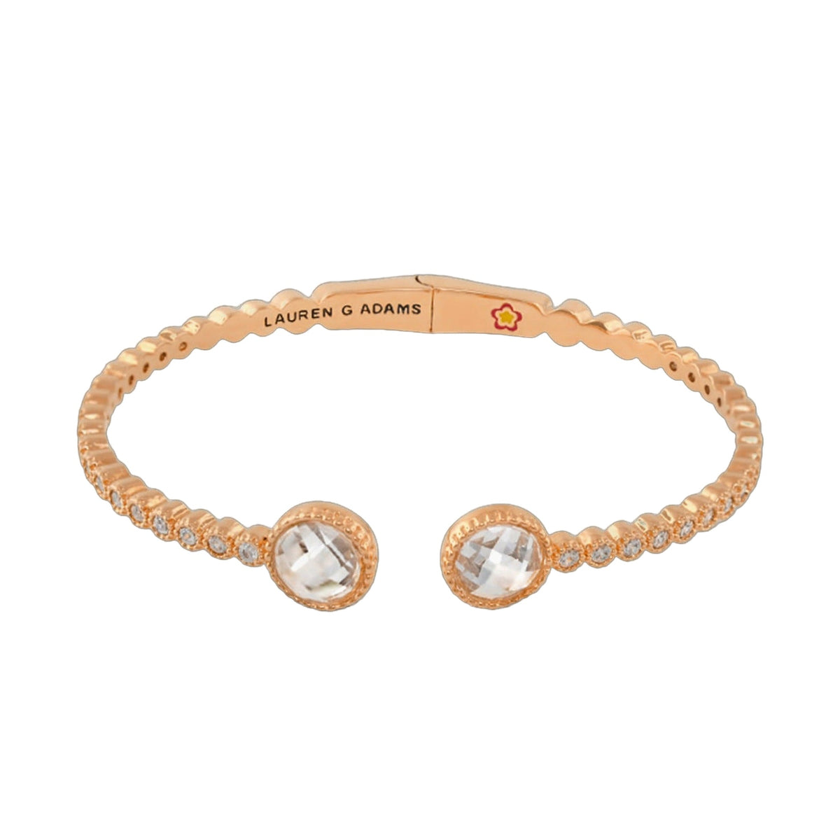 Socialite Stackable Bangle — Beaded Crystal Tip Cuff