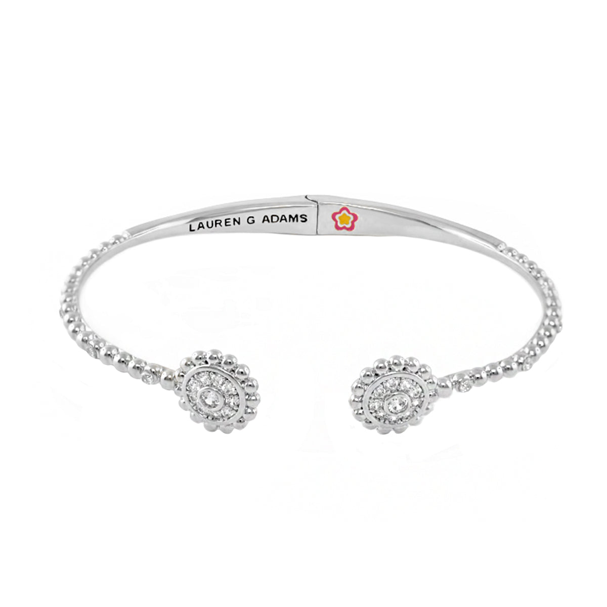 Socialite Stackable Bangle — Pavé Rosette Cuff