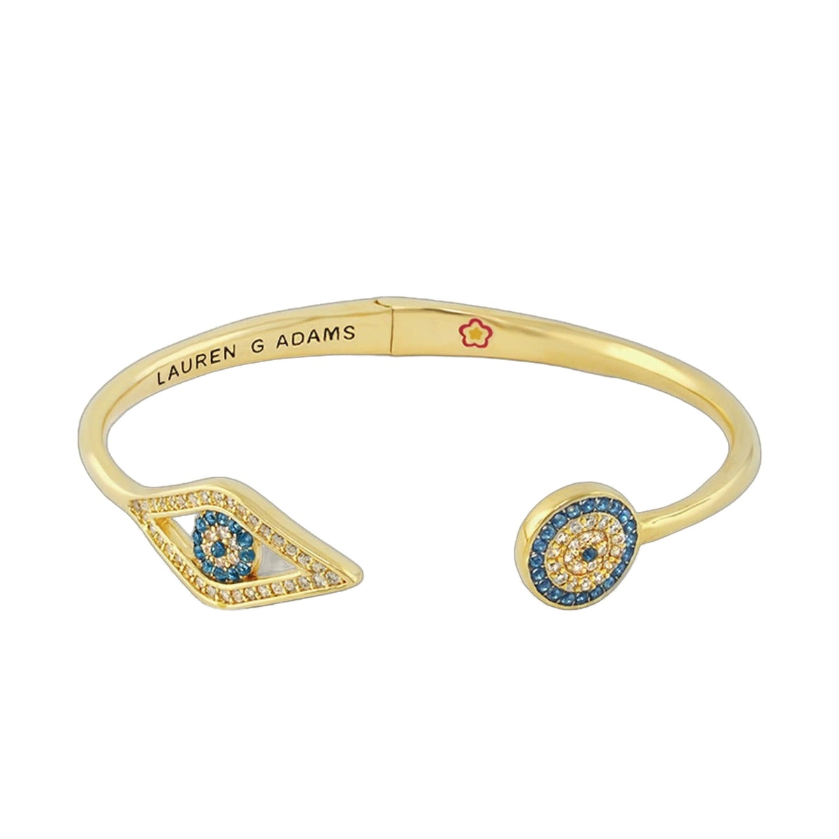Open Arms Evil Eye Bangle — Open Eye Cuff