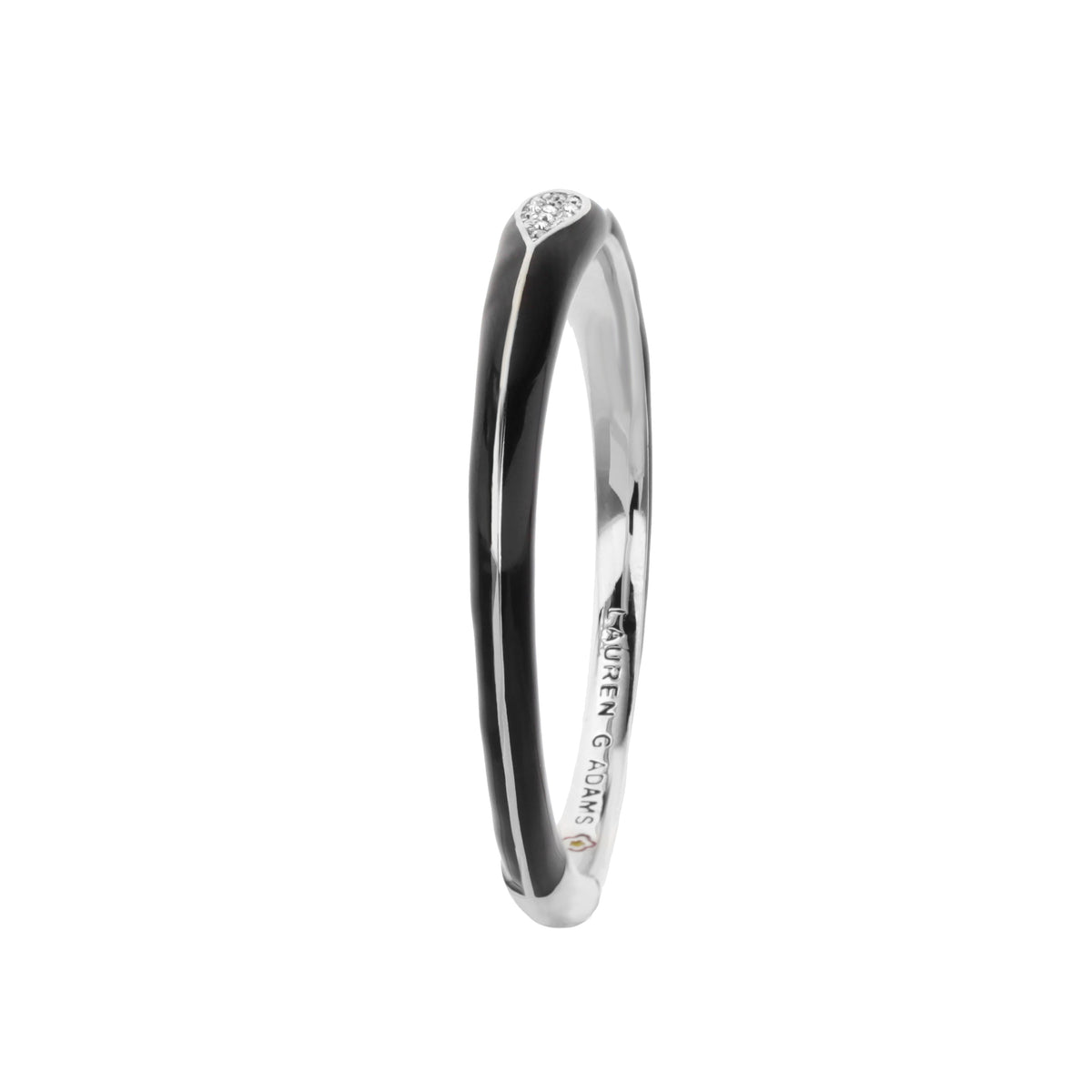 Petit Gateau Bangle — Pavé Teardrop Tip