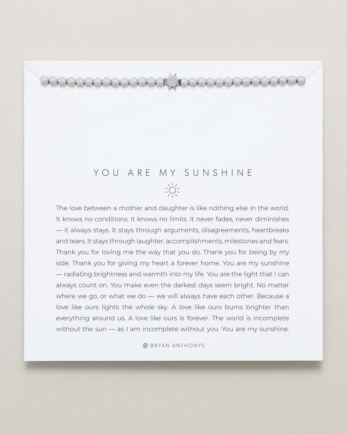 You Are My Sunshine Beaded Icon Bracelet