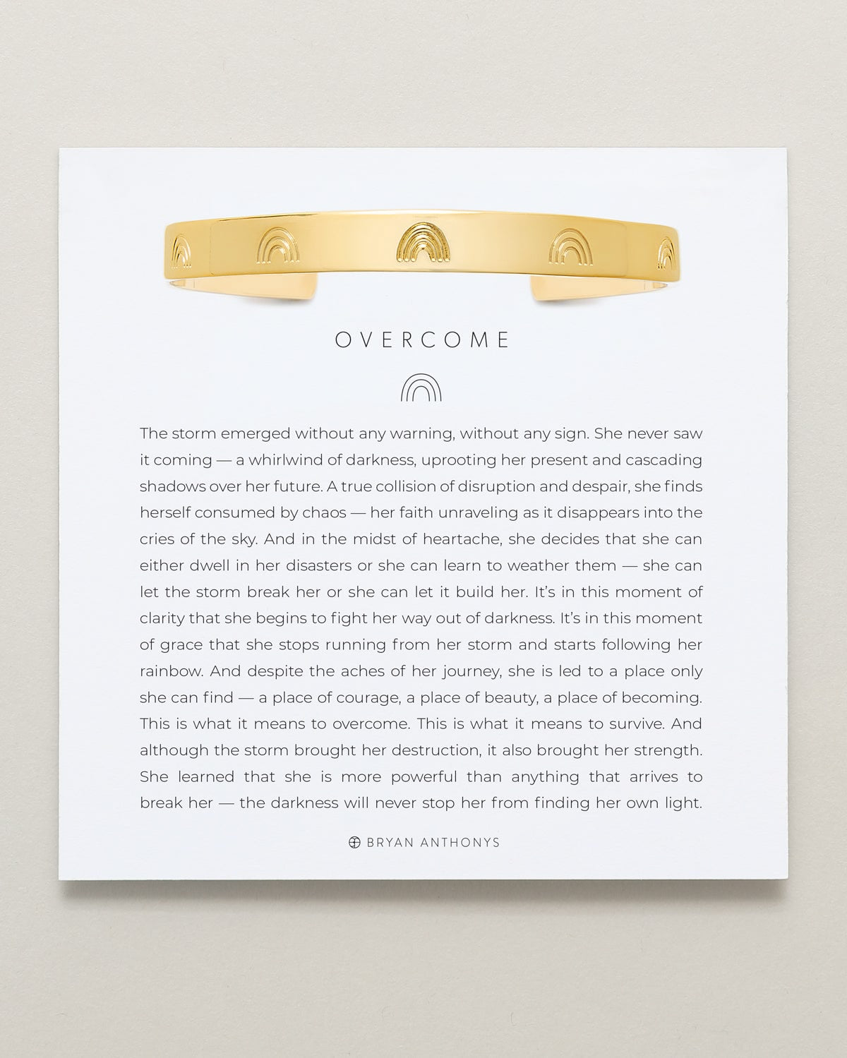 Overcome Engraved Cuff