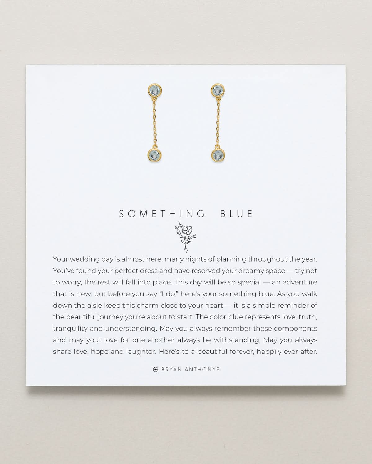 Something Blue Drop Earrings
