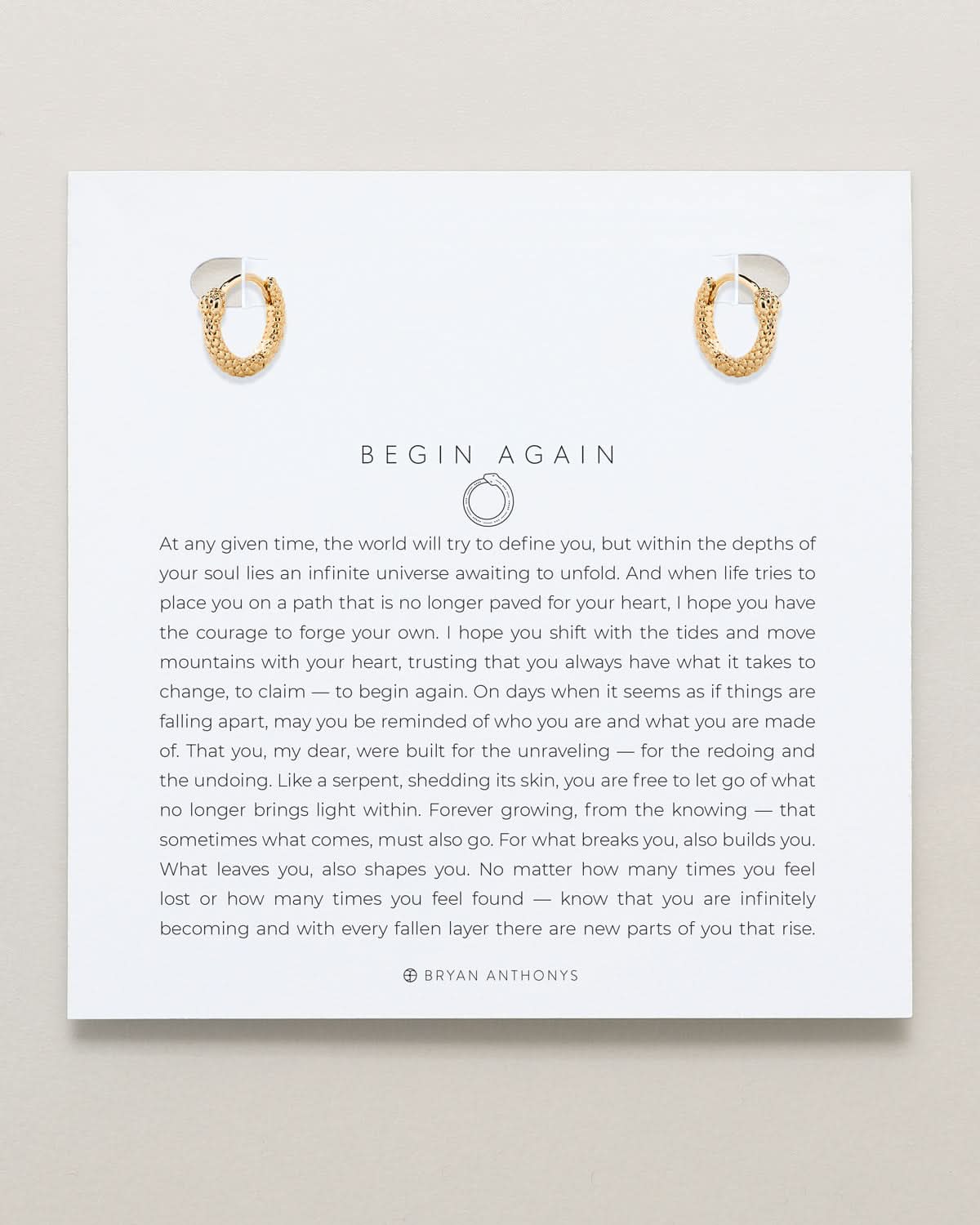 Begin Again Mini Hoop Earrings