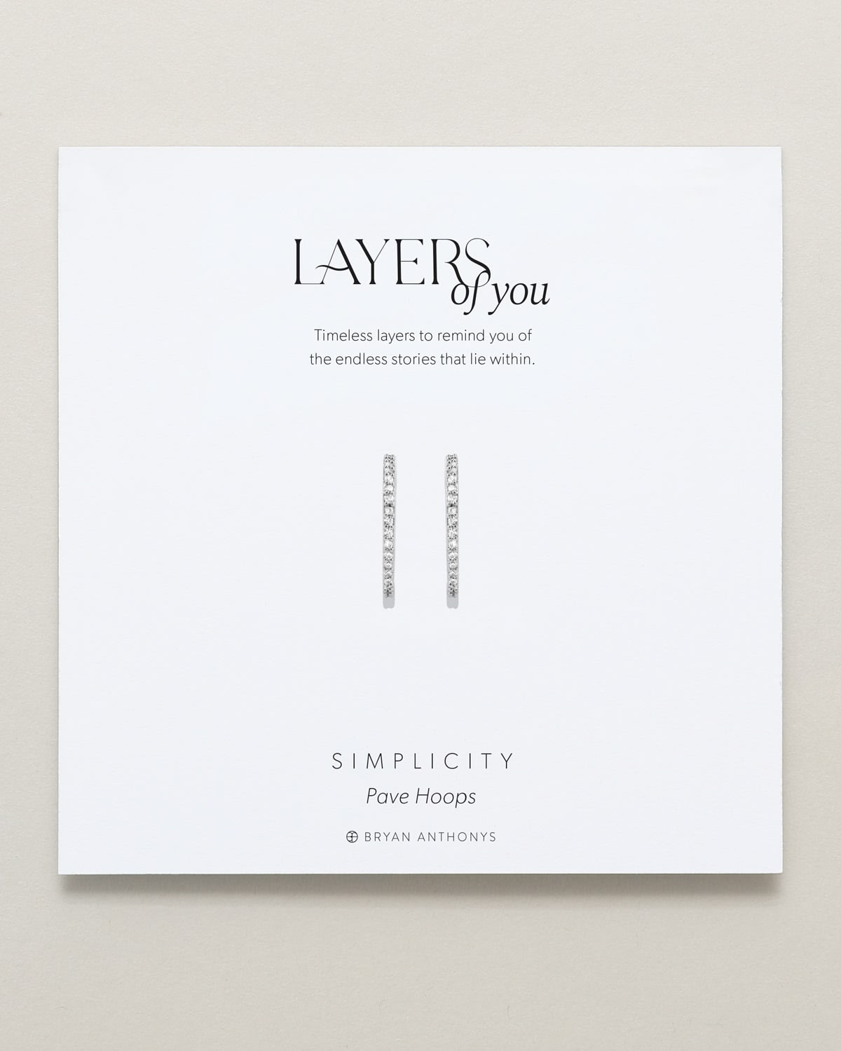 Simplicity Pave Hoop Earrings