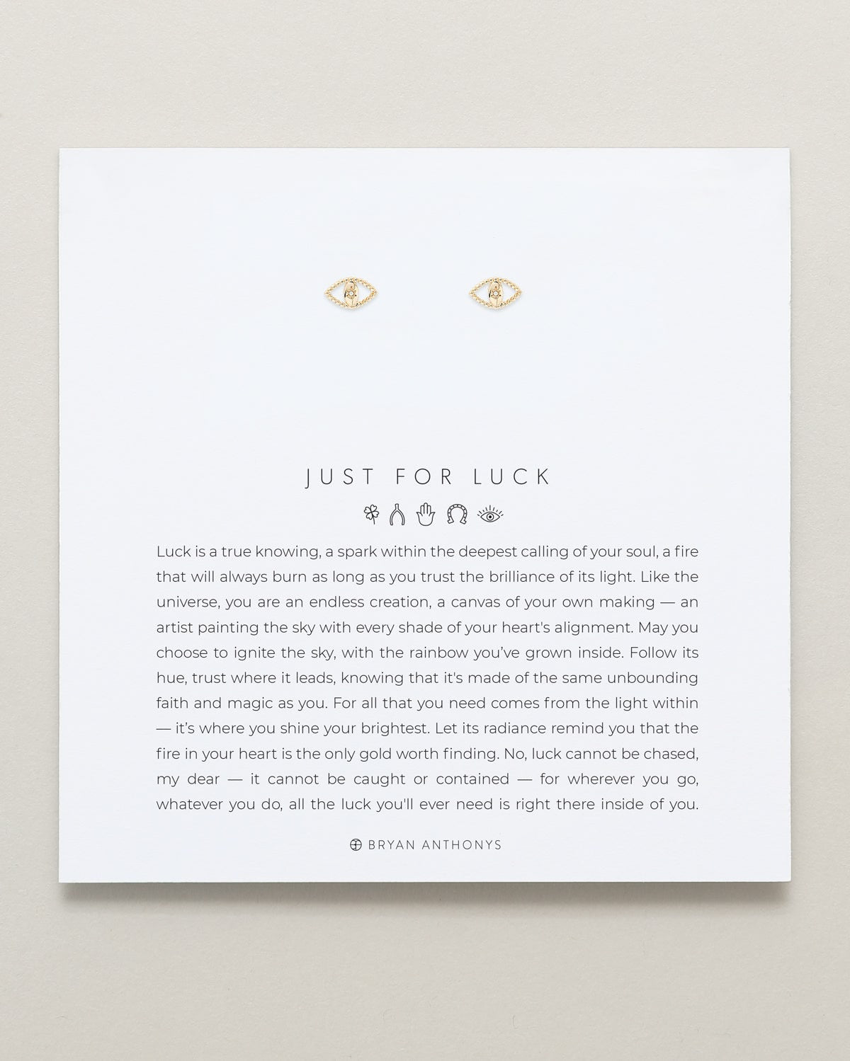 Just For Luck Evil Eye Earrings