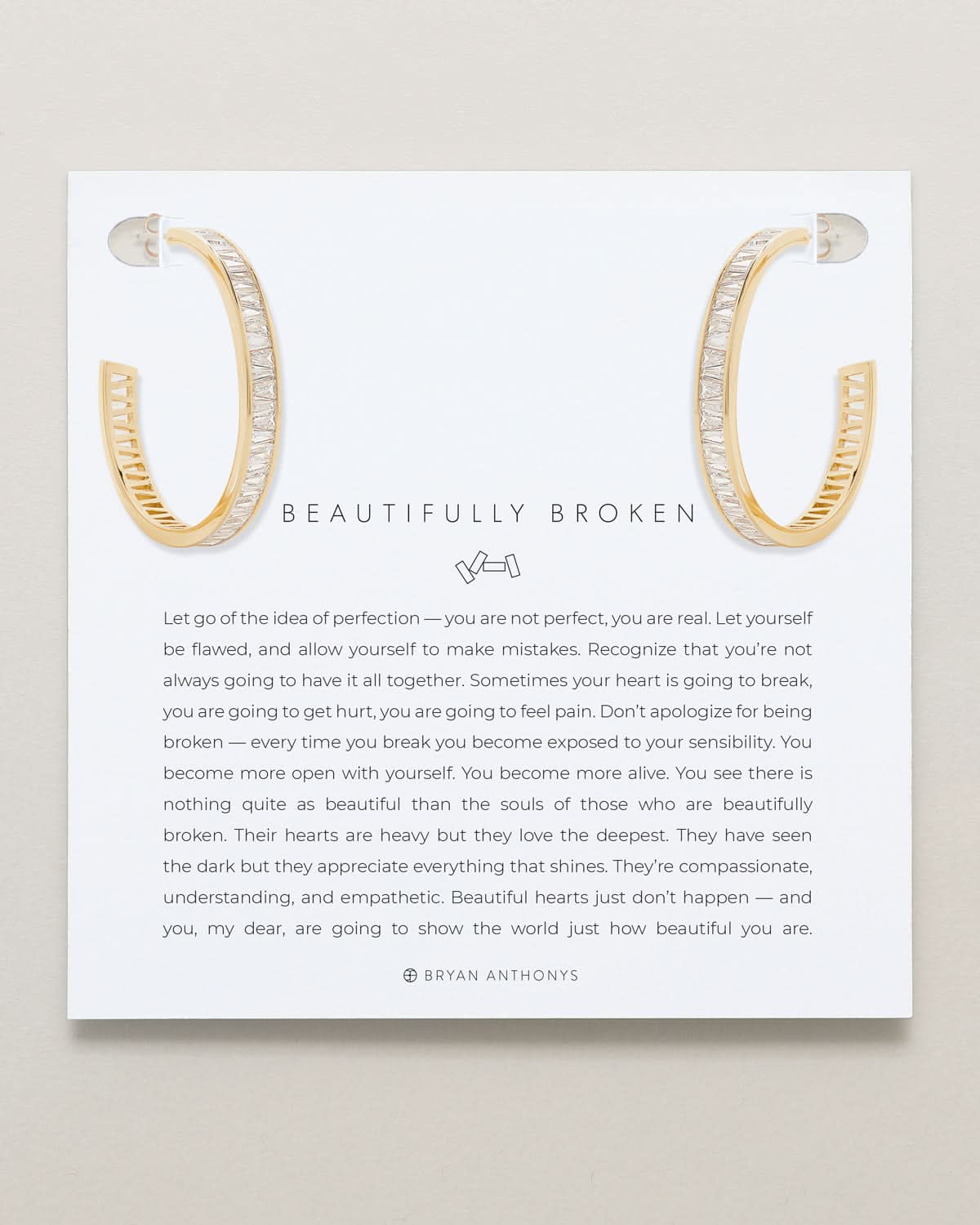Beautifully Broken Baguette Maxi Hoop Earrings