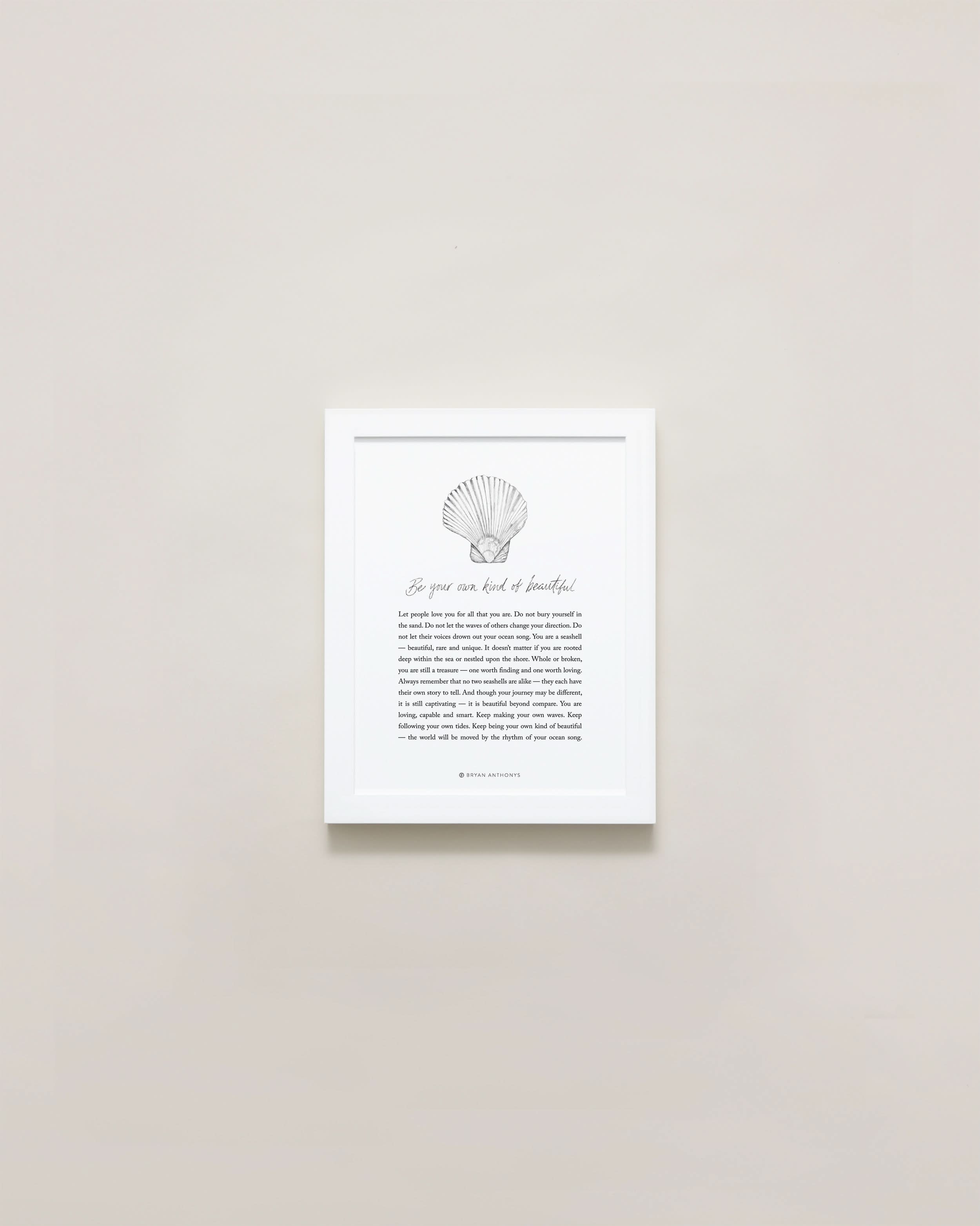 Be Your Own Kind Of Beautiful Illustration with Meaning 5x7 Framed Print
