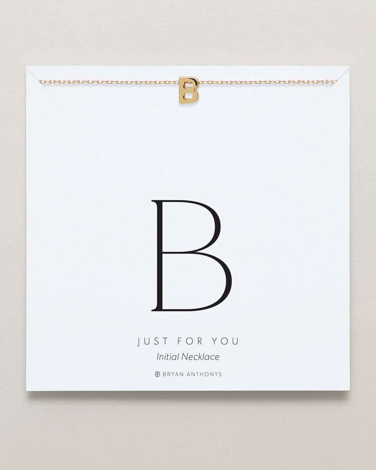Just For You Initial Necklace — B