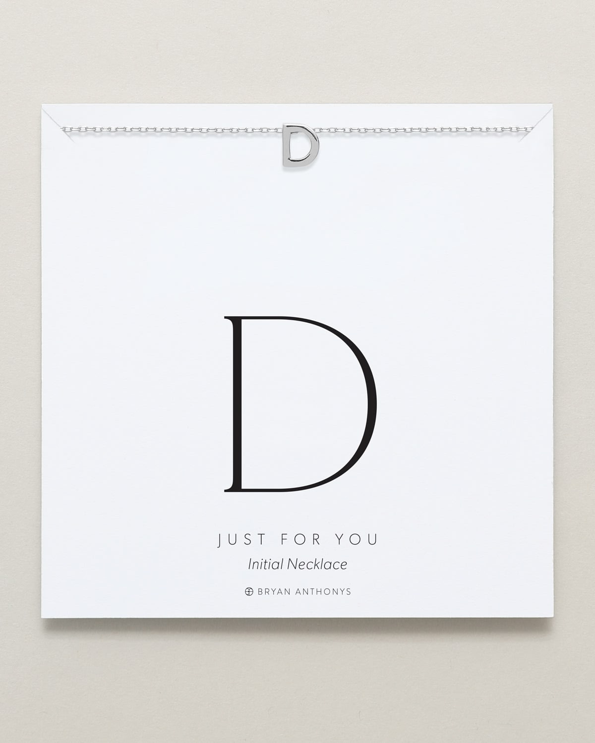 Just For You Initial Necklace — D