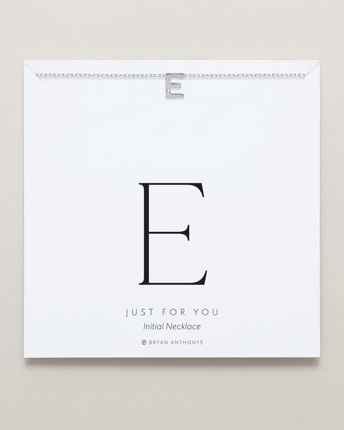 Just For You Initial Necklace — E