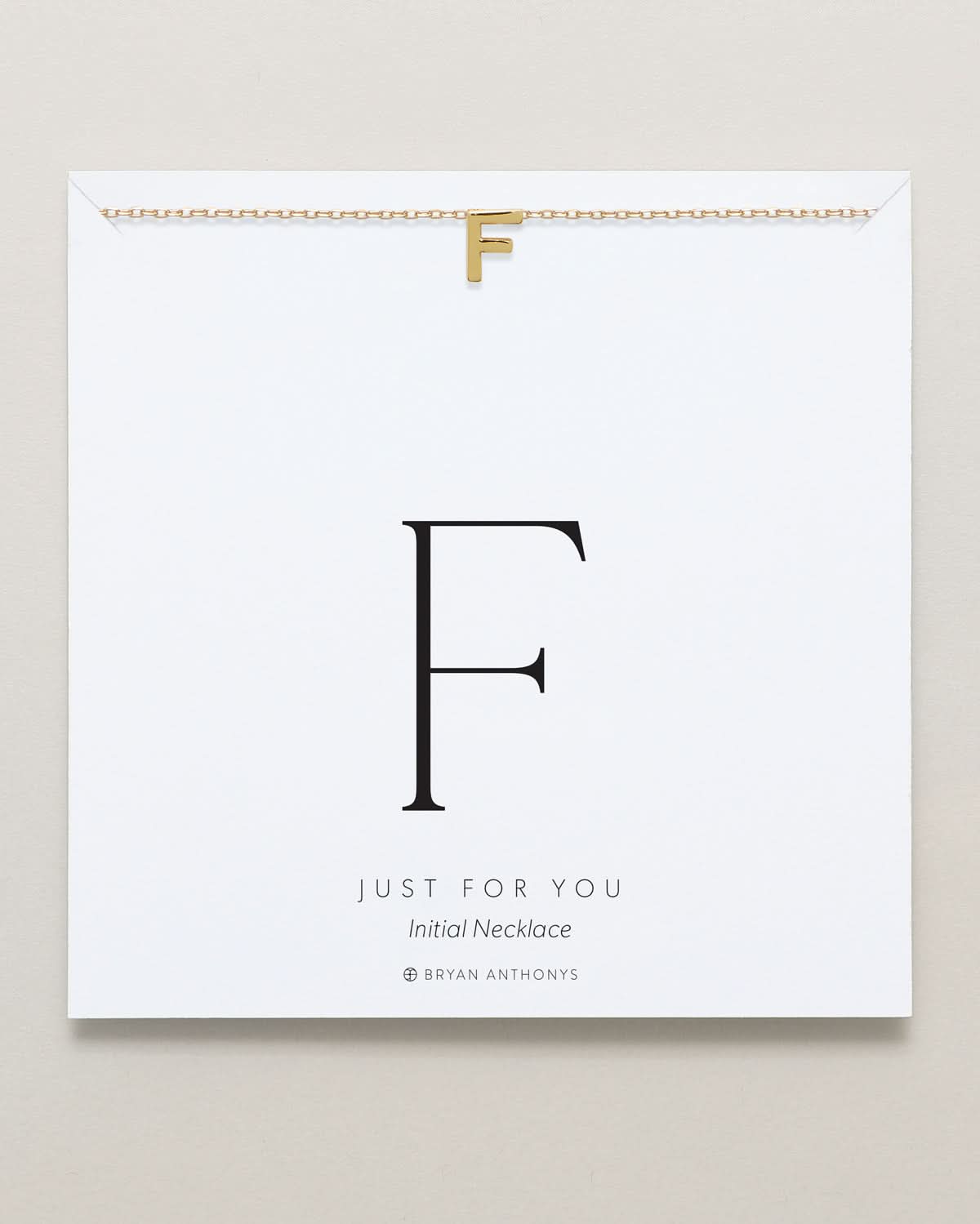 Just For You Initial Necklace — F