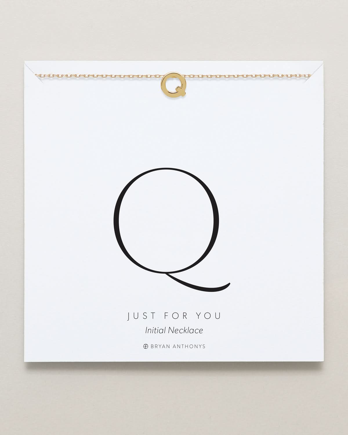 Just For You Initial Necklace — Q