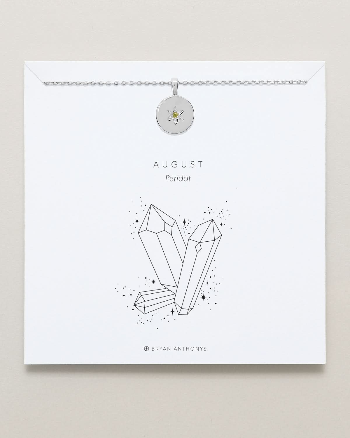 Birthstone Pendant Necklace — Peridot