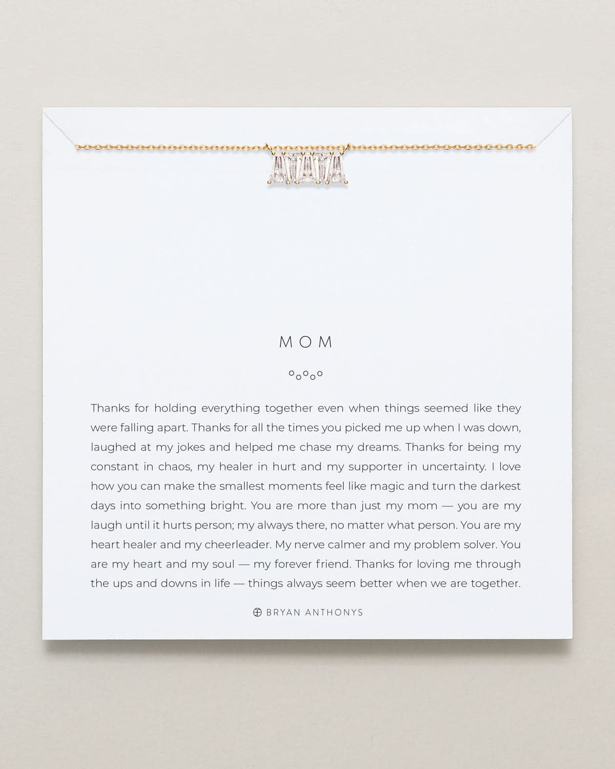 Mom Baguette Dainty Necklace