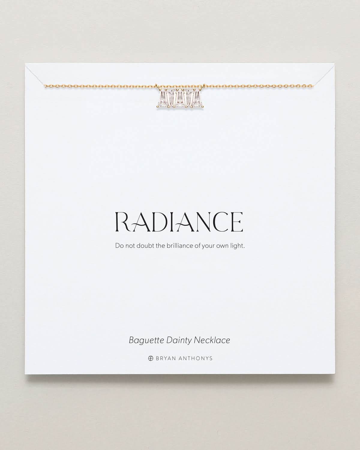 Radiance Baguette Dainty Necklace