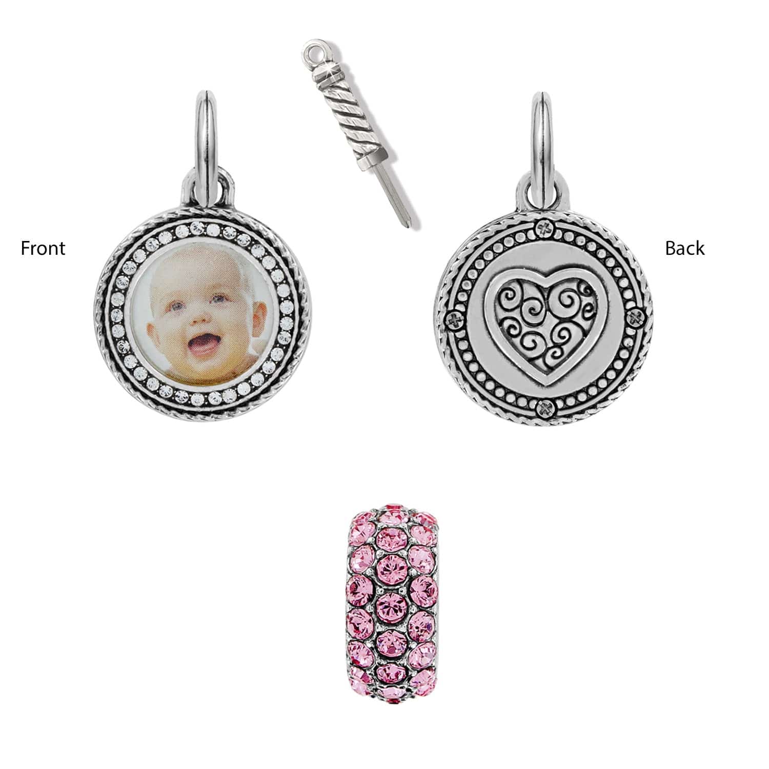 Baby Girl Memento Charm Card