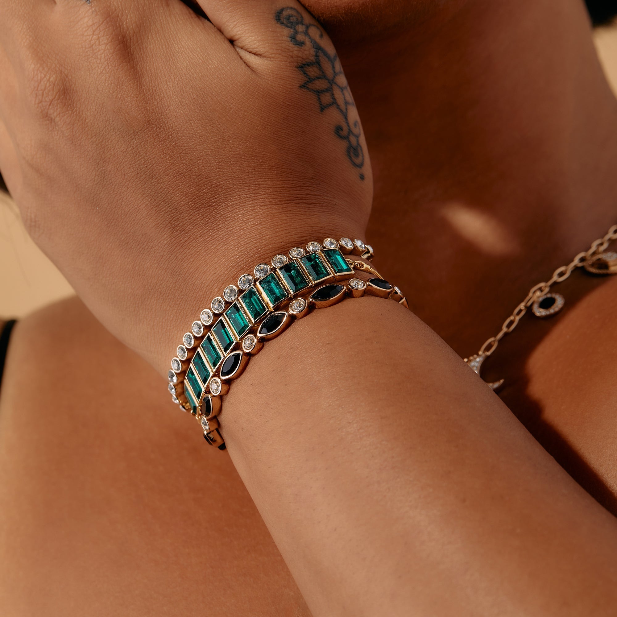 Baguette Crystal Tennis Bracelet by ALEX AND ANI at Shirley Shoppe