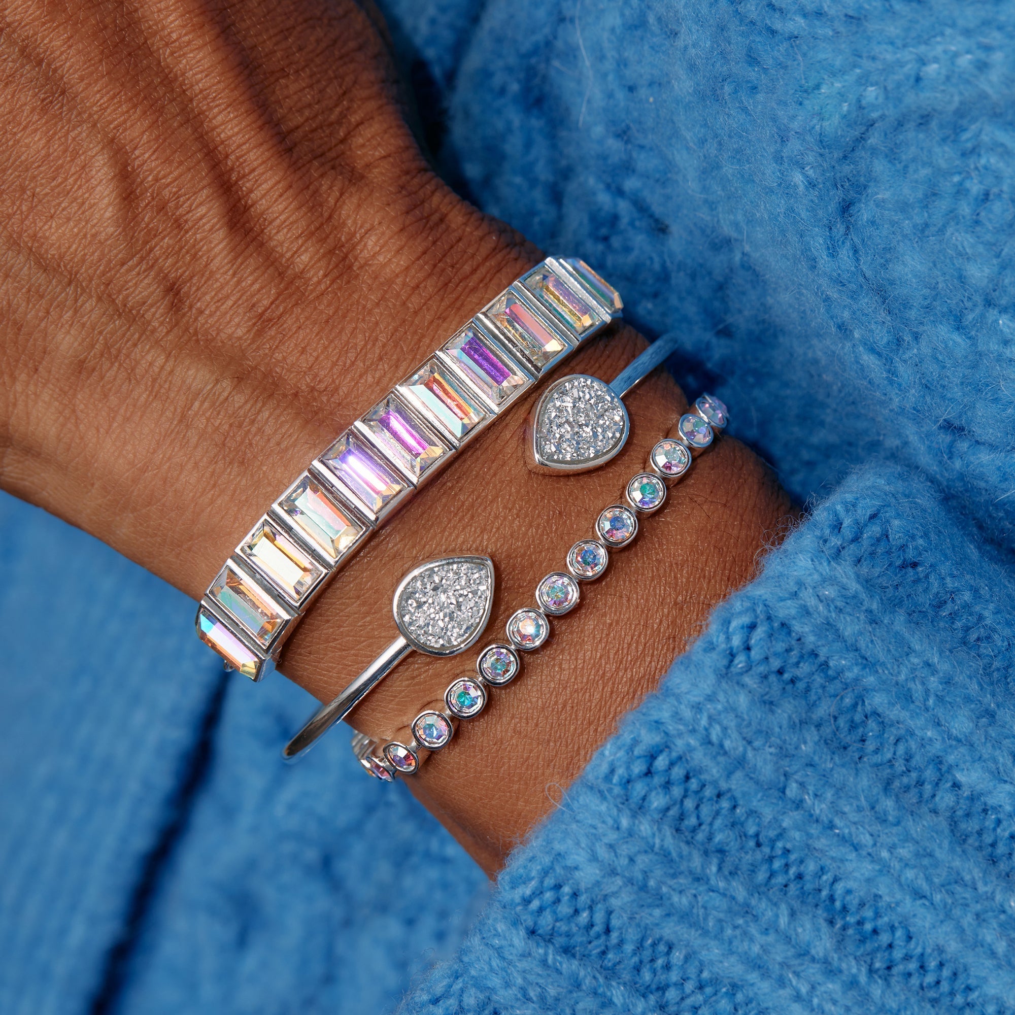 Baguette Crystal Tennis Bracelet by ALEX AND ANI at Shirley Shoppe