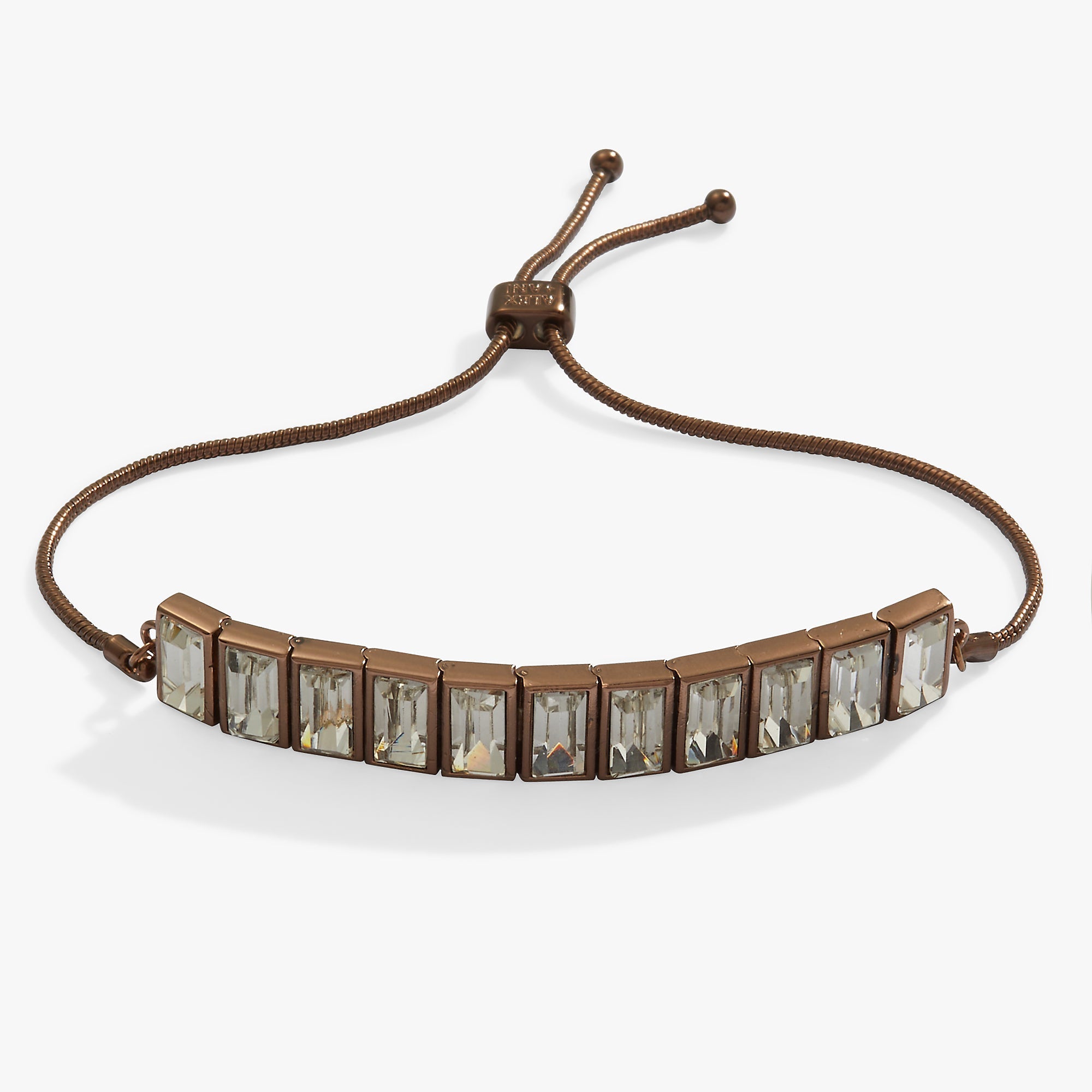 Baguette Crystal Tennis Bracelet by ALEX AND ANI at Shirley Shoppe