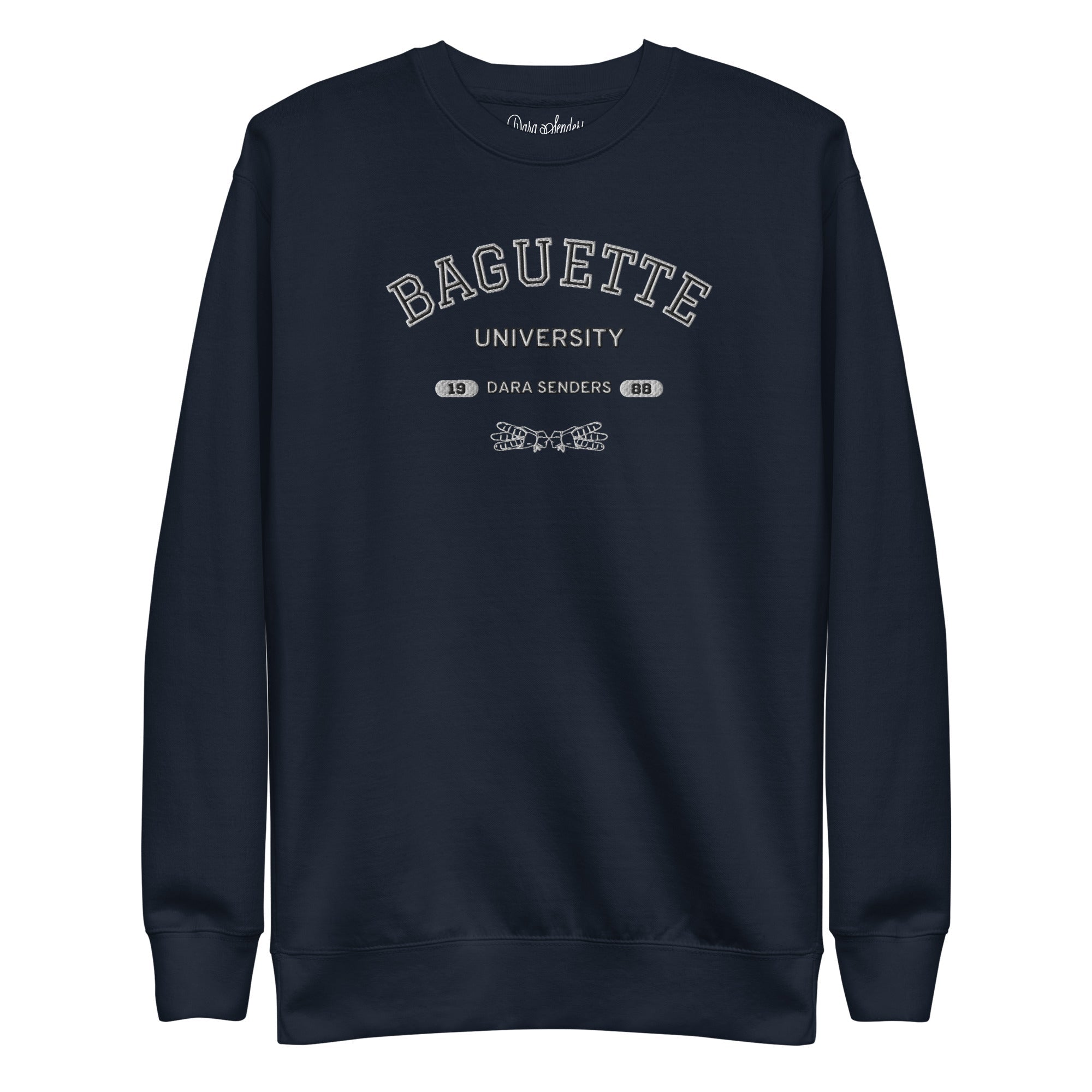 BAGUETTE UNIVERSITY SWEATSHIRT by DARA SENDERS at Shirley Shoppe