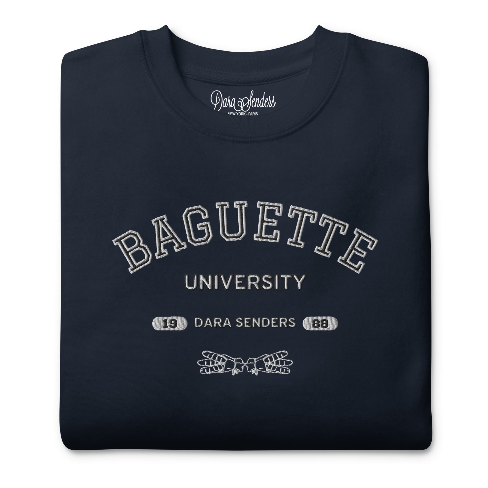 BAGUETTE UNIVERSITY SWEATSHIRT by DARA SENDERS at Shirley Shoppe