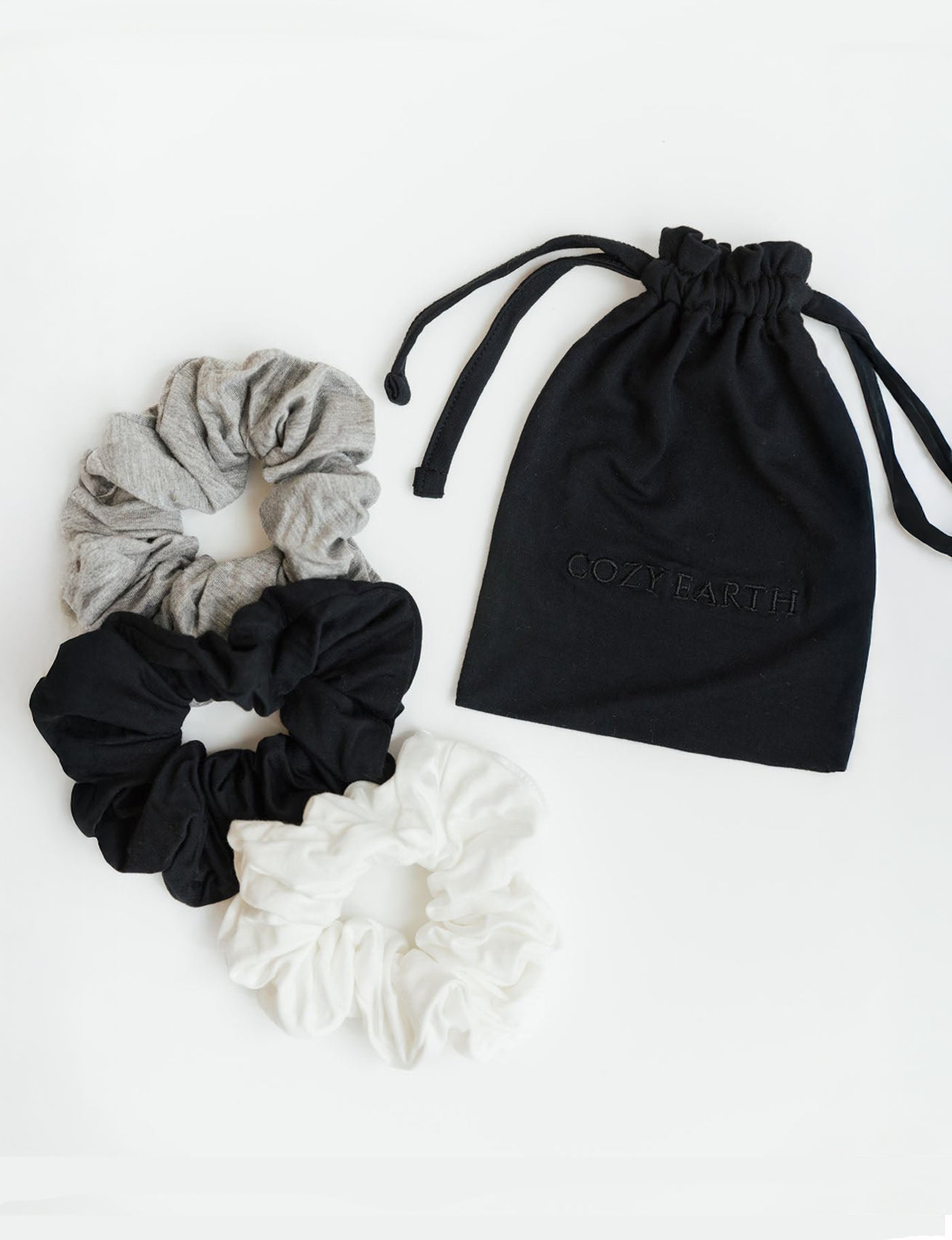 Bamboo Stretch - Knit Scrunchies by Cozy Earth at Shirley Shoppe