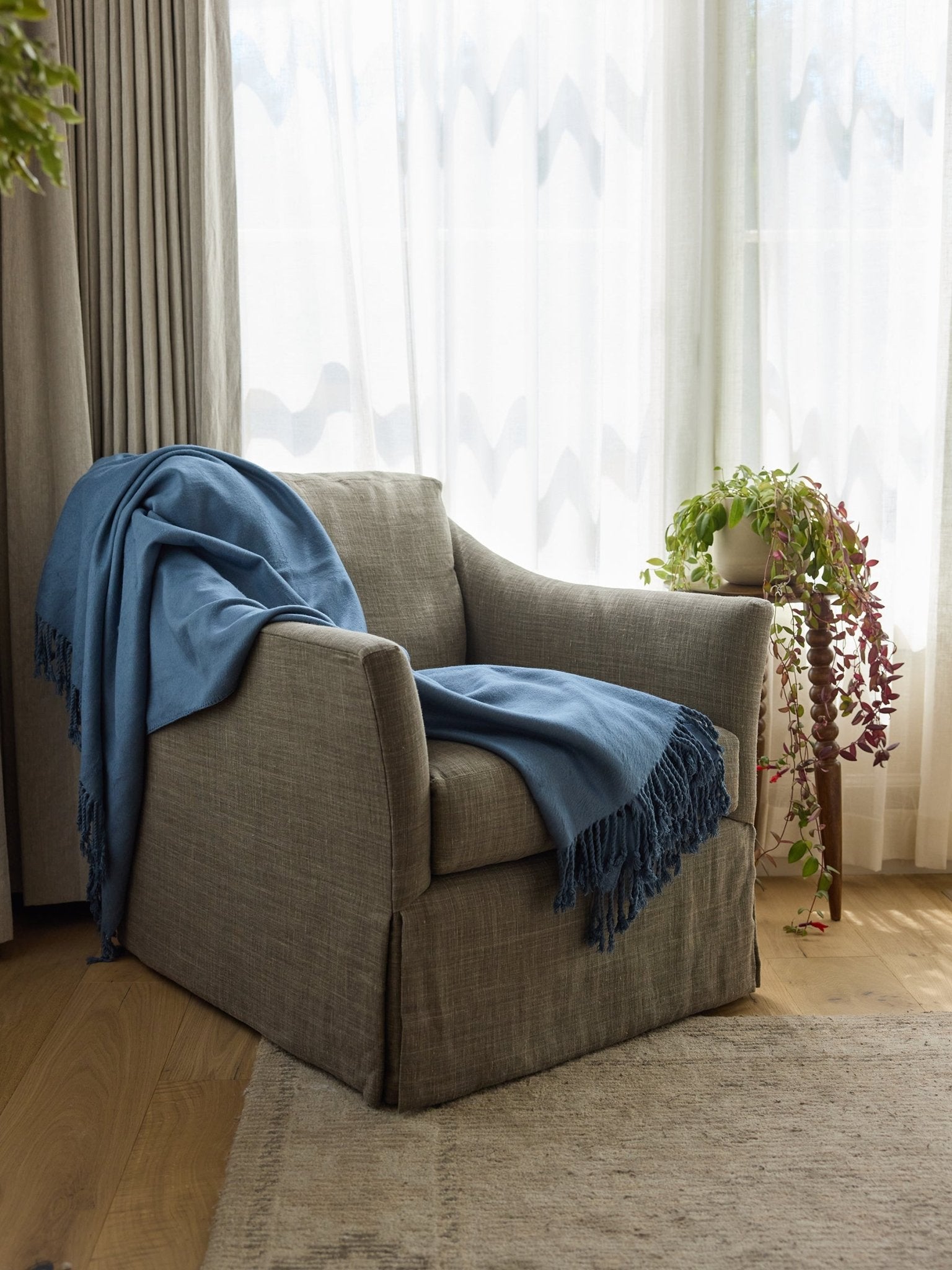 Bamboo Tassel Throw by Cozy Earth at Shirley Shoppe
