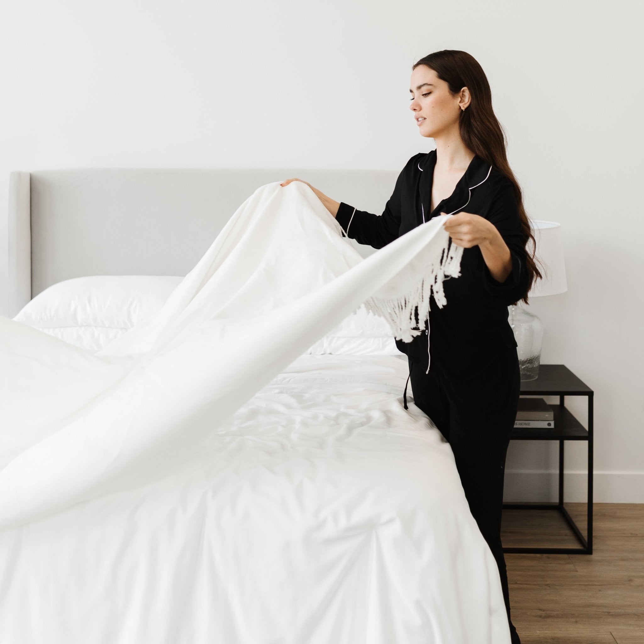 Bamboo Tassel Throw by Cozy Earth at Shirley Shoppe