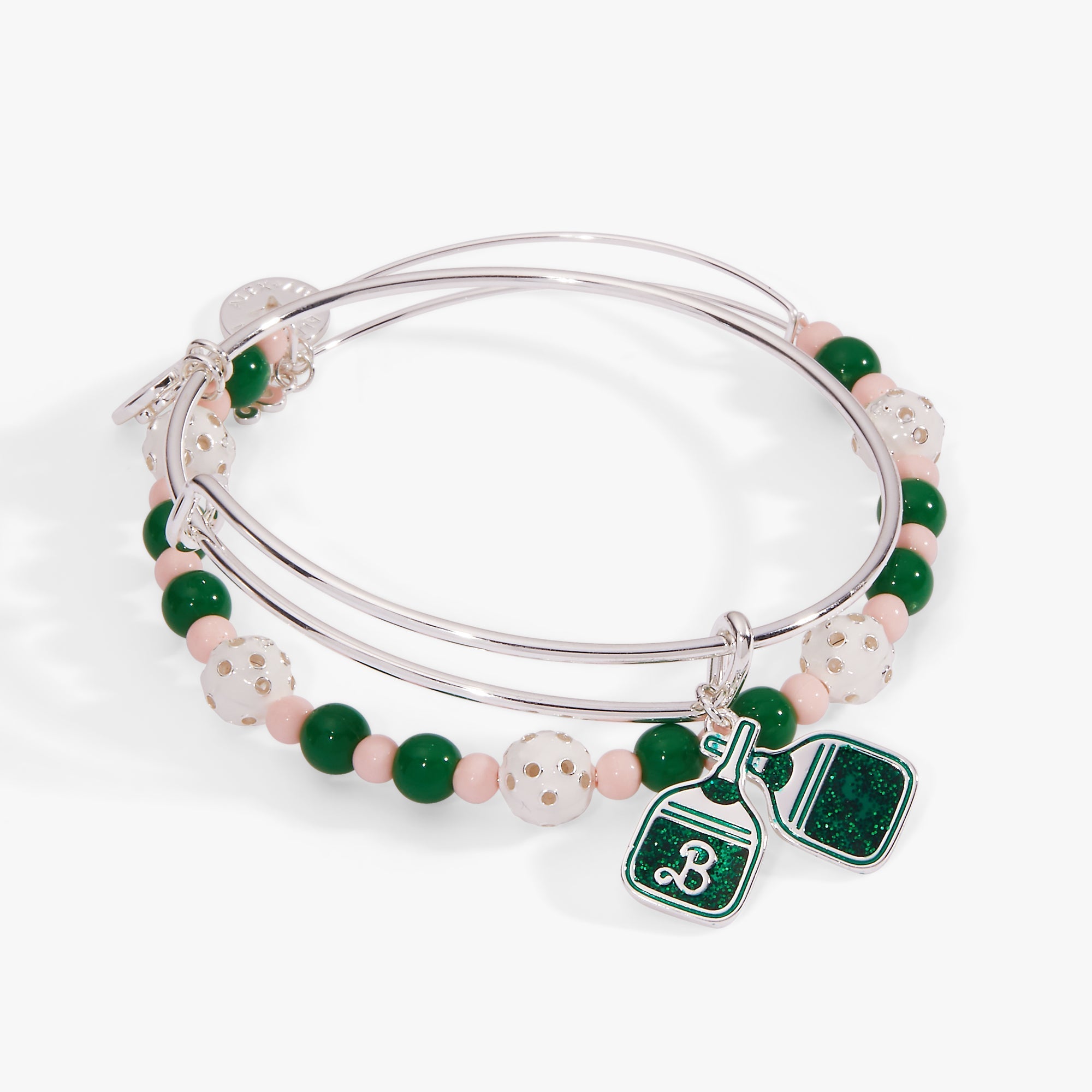 Barbie™ Pickleball Bangle, Set of 2 by ALEX AND ANI at Shirley Shoppe