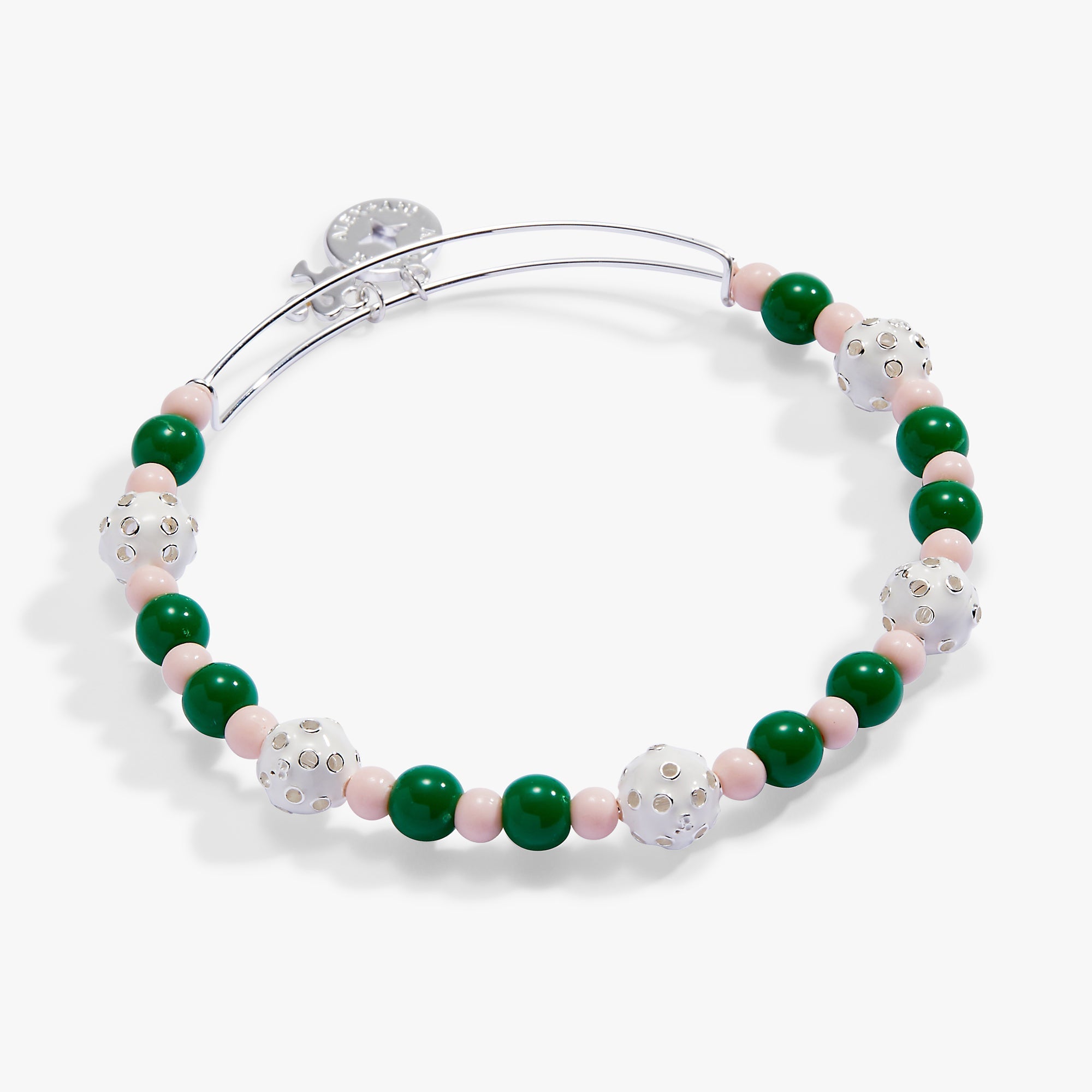 Barbie™ Pickleball Beaded Charm Bangle by ALEX AND ANI at Shirley Shoppe