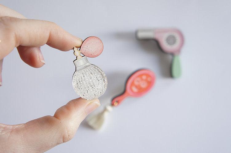 Beauty Supplies Brooches Set of 3 by Laliblue by Quirks! at Shirley Shoppe