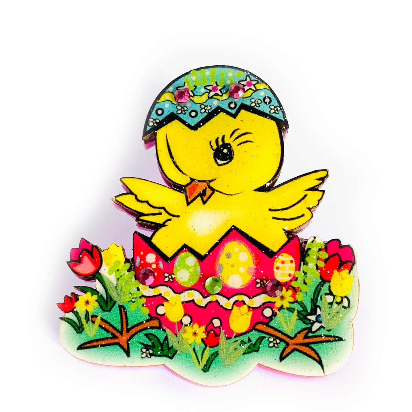 Benny the Easter Chick Brooch by Rosie Rose Parker by Quirks! at Shirley Shoppe
