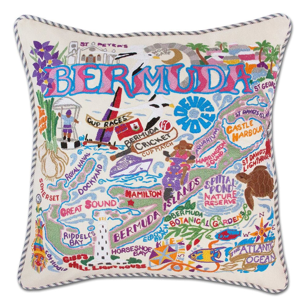 Bermuda Hand - Embroidered Pillow by Quirks! at Shirley Shoppe