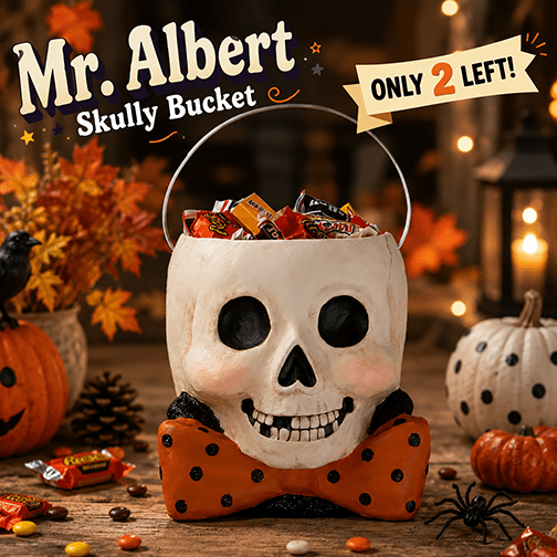 Mr. Albert Skully Bucket by Bethany Lowe Designs