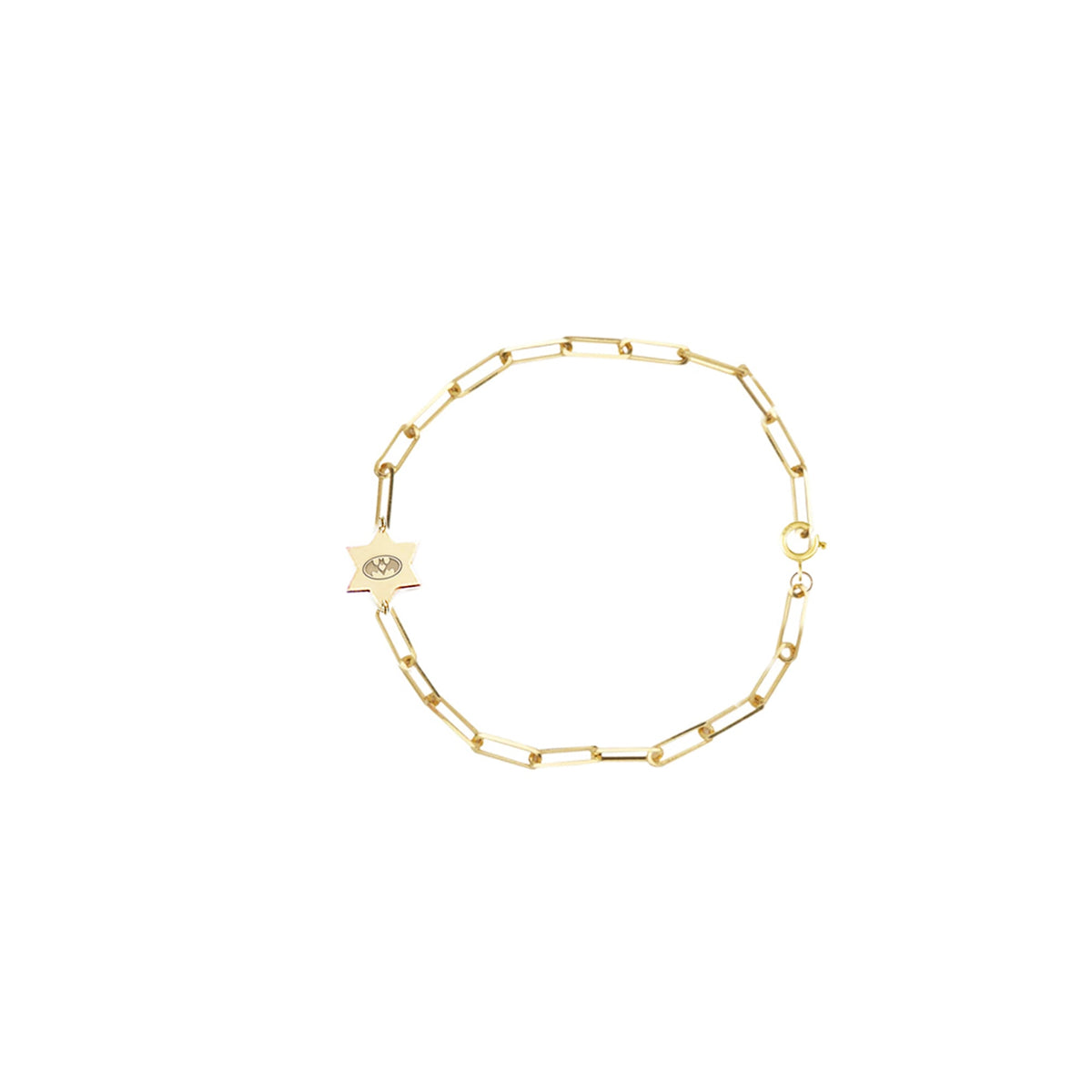 You are in Our Hearts Magen David Paperclip Bracelet