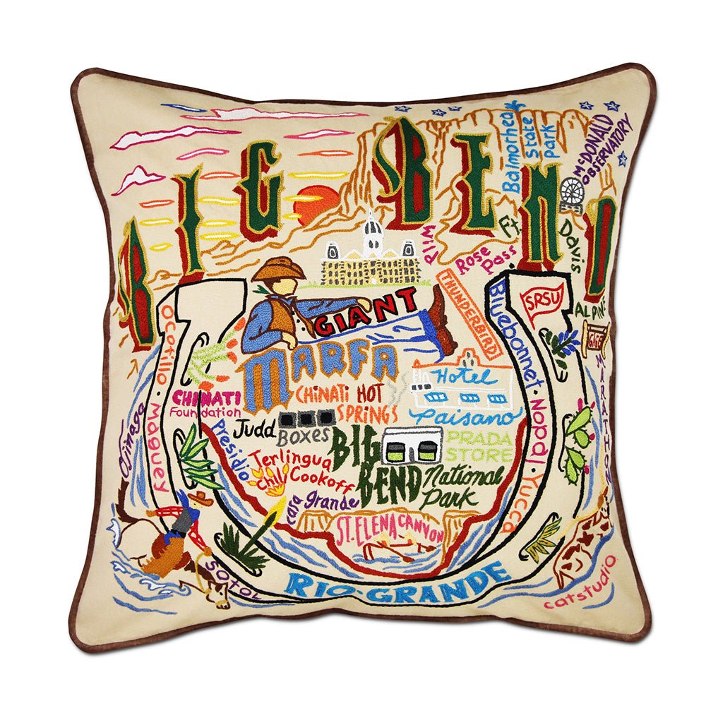Big Bend Hand - Embroidered Pillow by Quirks! at Shirley Shoppe
