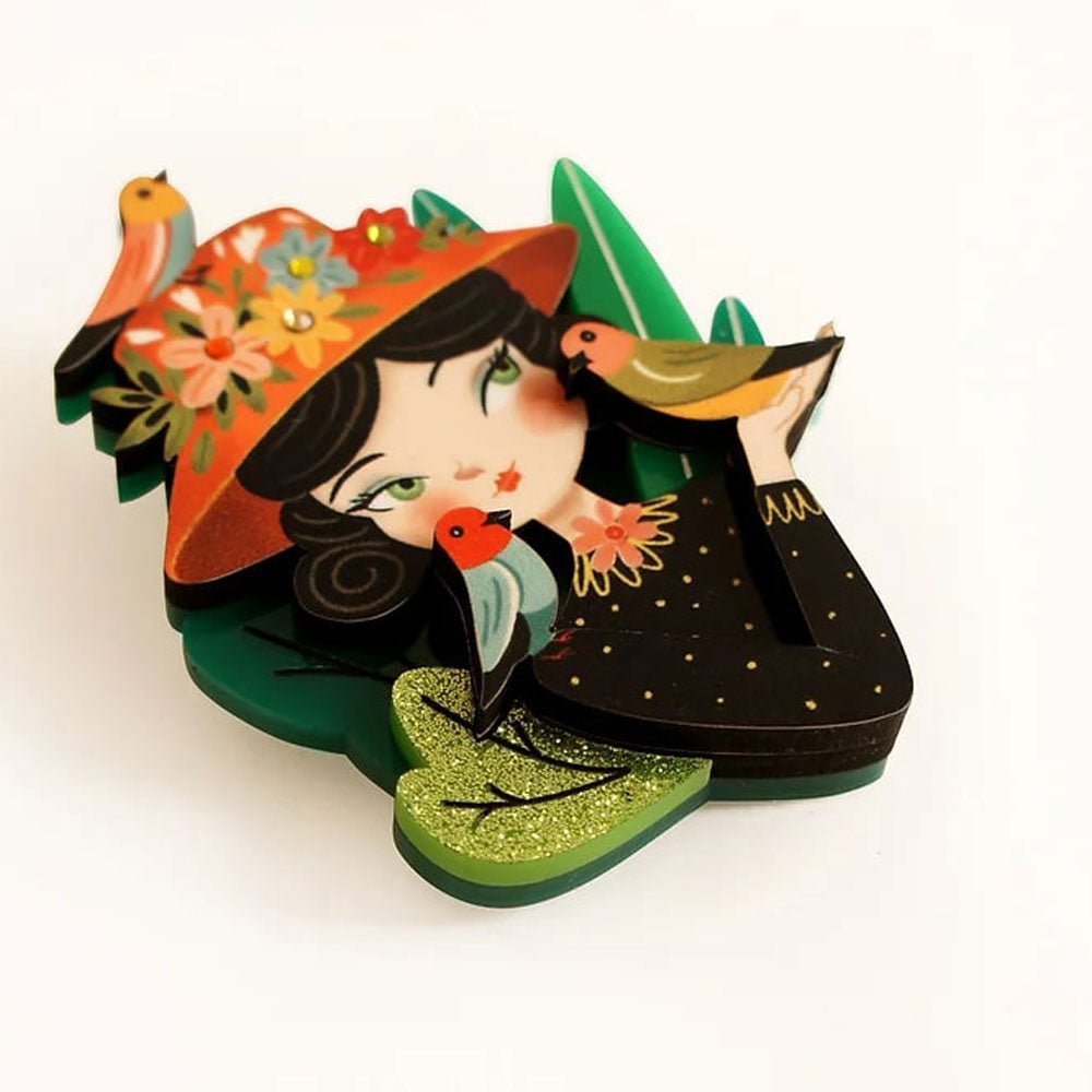 Bird Lover Brooch by Laliblue by Quirks! at Shirley Shoppe