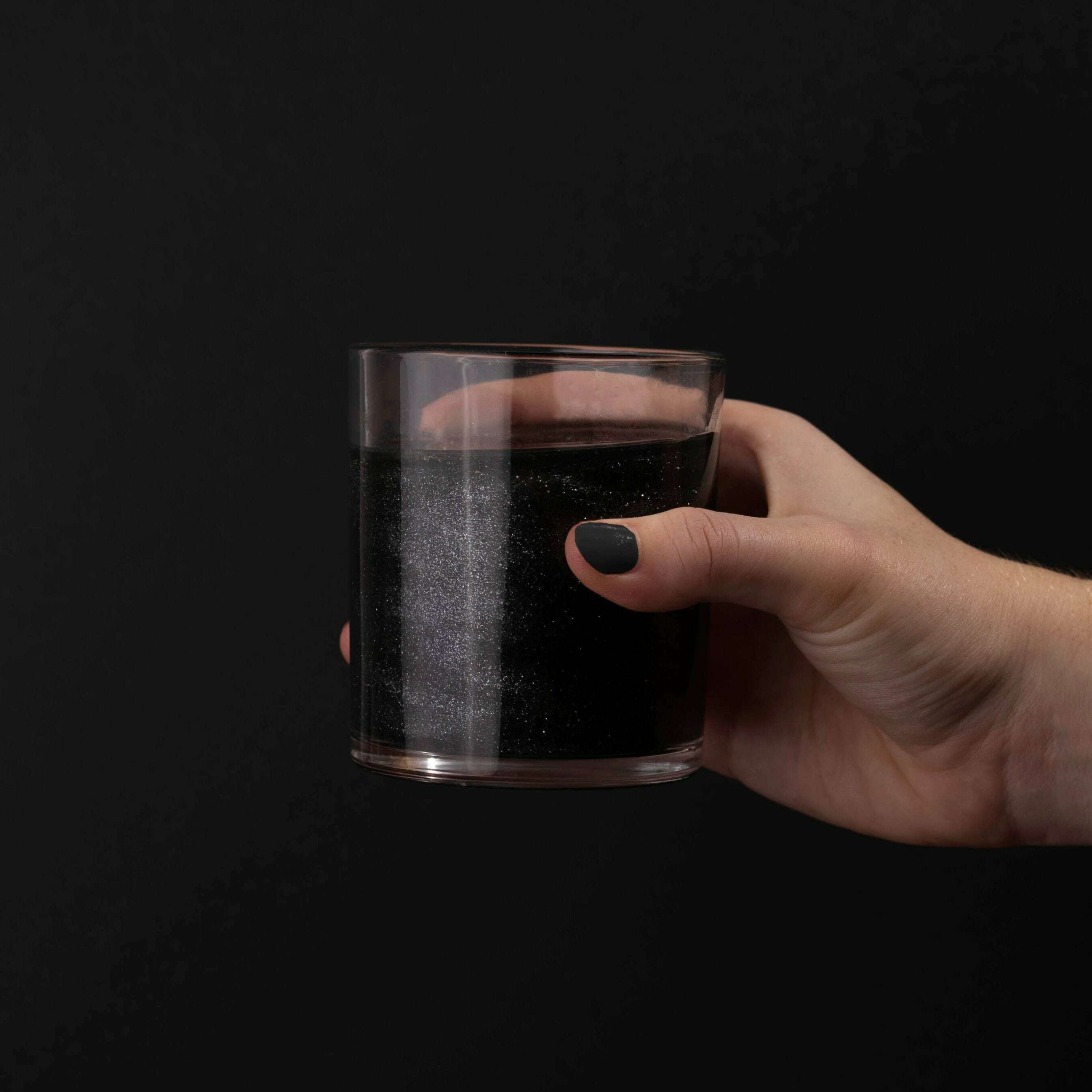Black Cotton Candy Drink Glitter Bombs