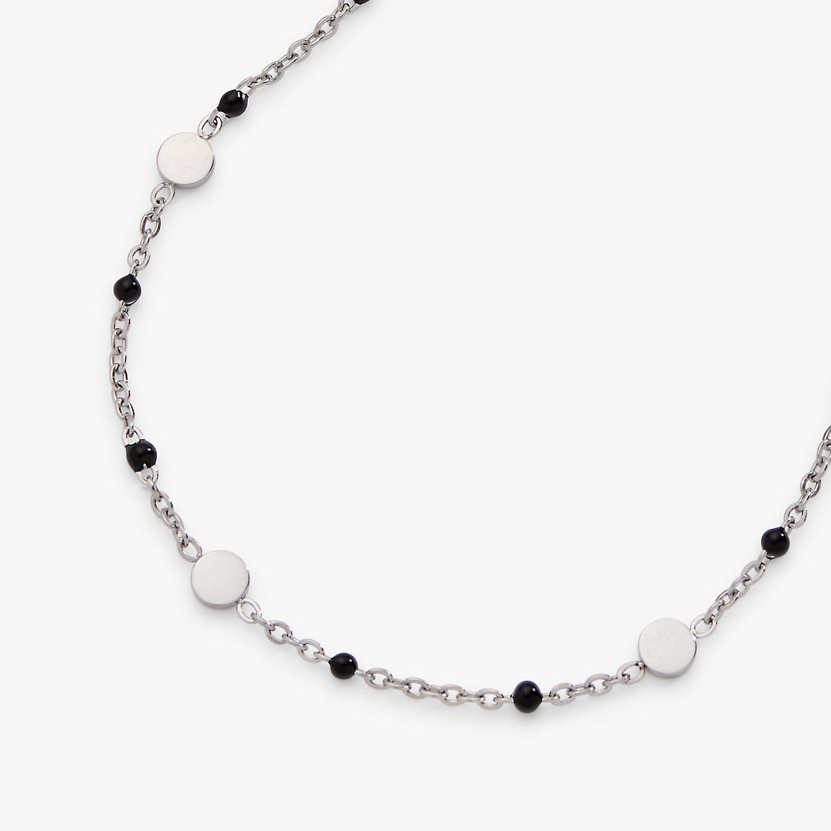 Black Enameled Chain Coin Station Anklet by ALEX AND ANI at Shirley Shoppe