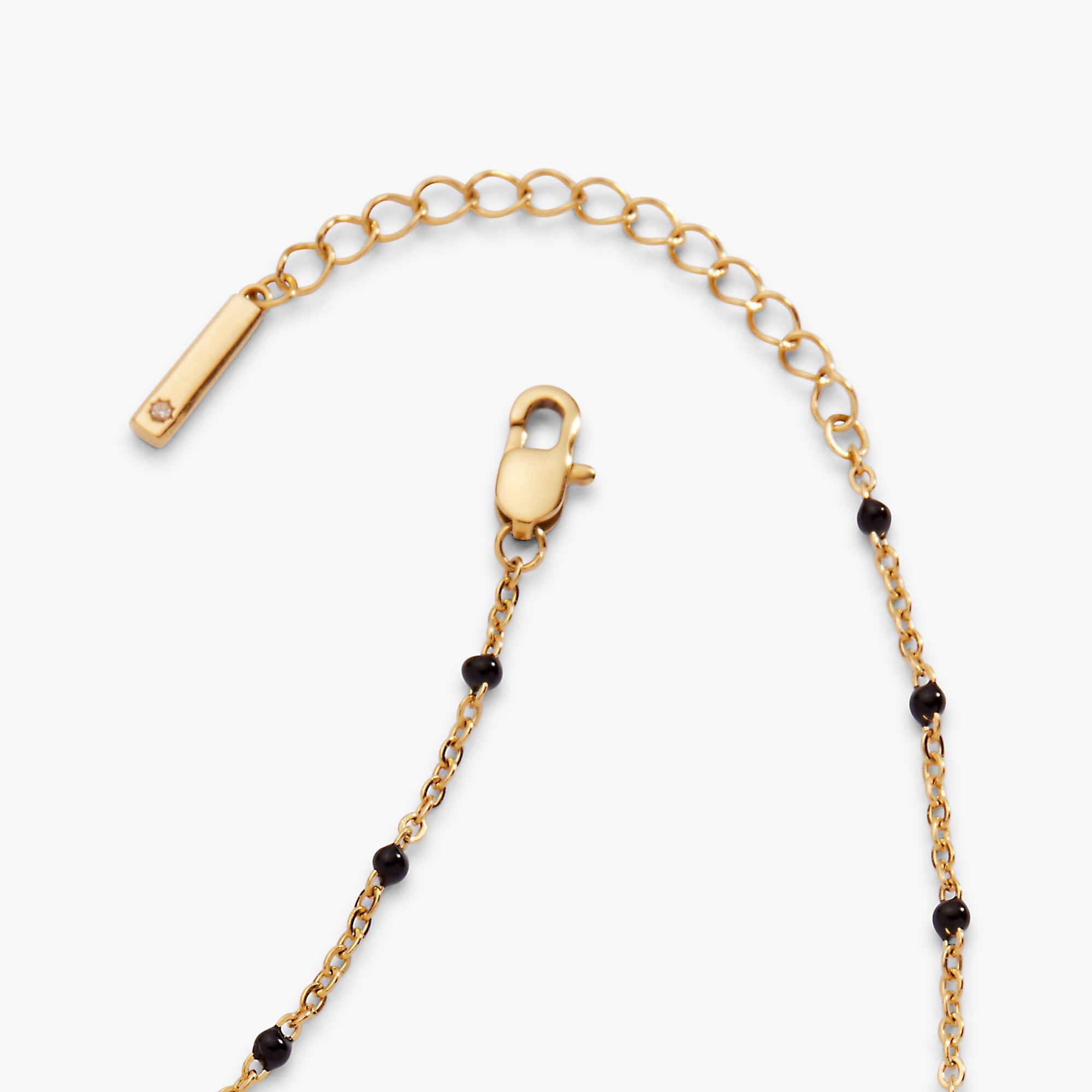 Black Enameled Chain Coin Station Anklet by ALEX AND ANI at Shirley Shoppe