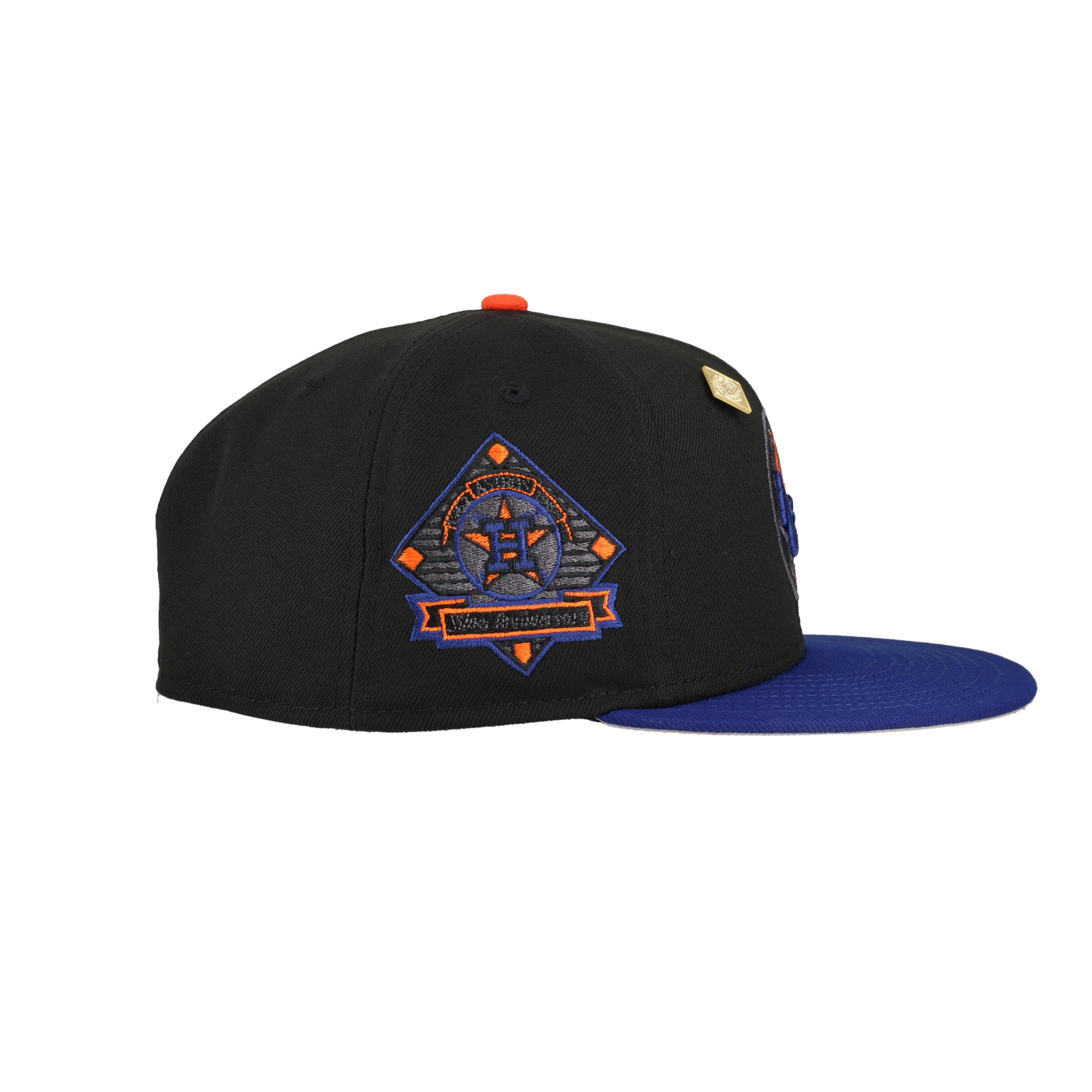 Houston Astros 25th Silver Anniversary Patch Black 59Fifty Fitted Hat