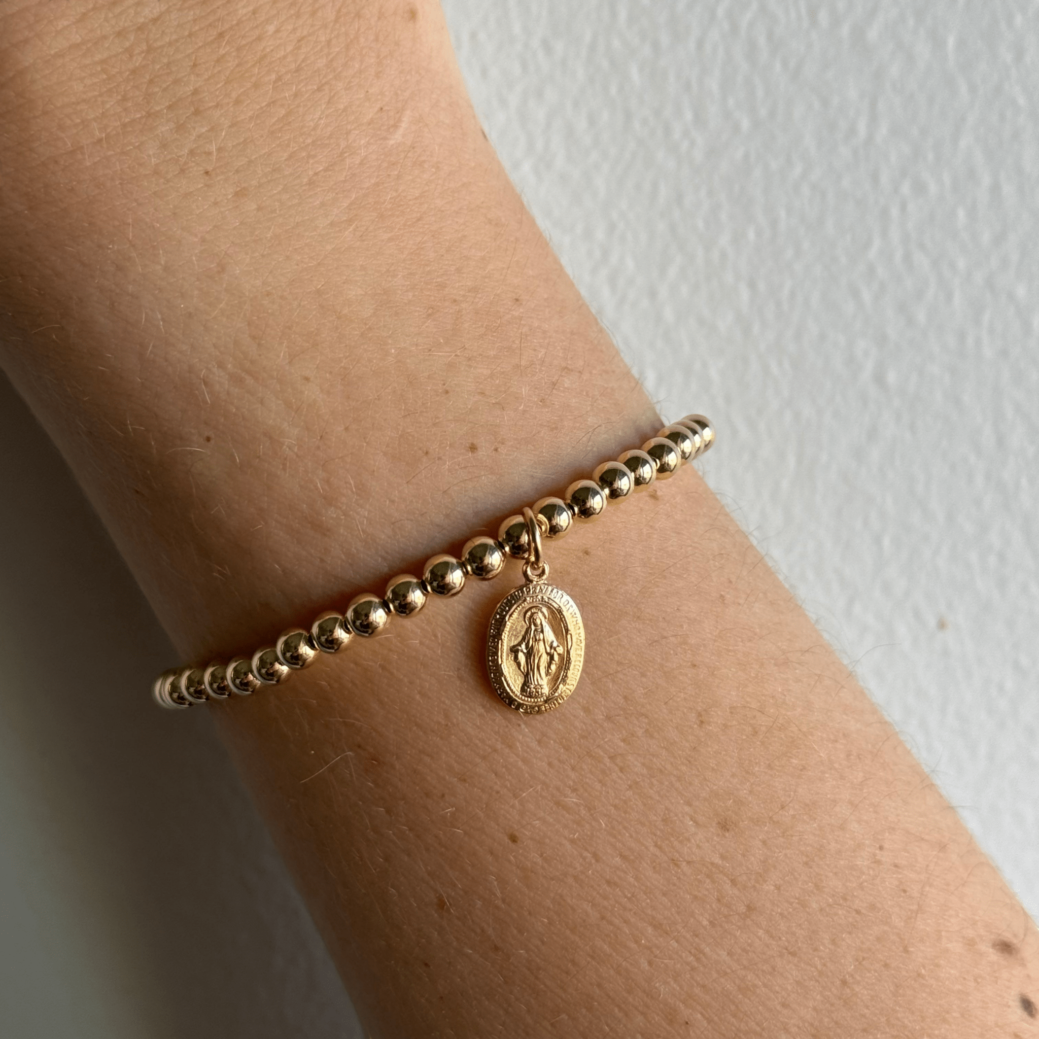 blessed mary juno bracelet (4mm) by Cuffed by Nano LLC at Shirley Shoppe