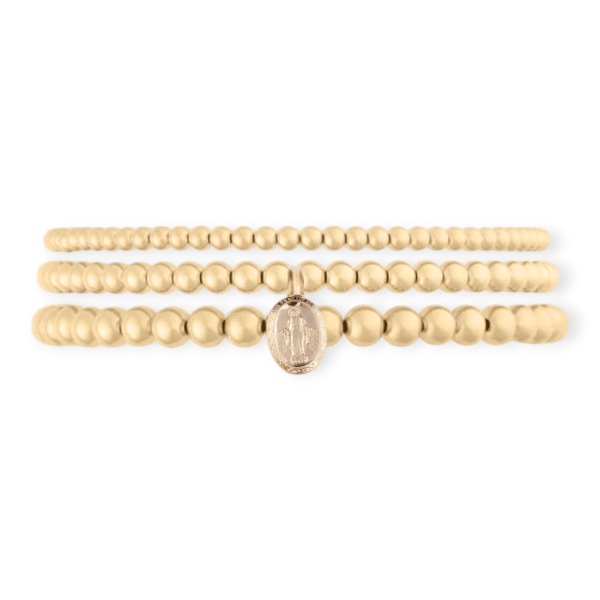 blessed mary juno bracelet triple stack (3+4+5mm) by Cuffed by Nano LLC at Shirley Shoppe