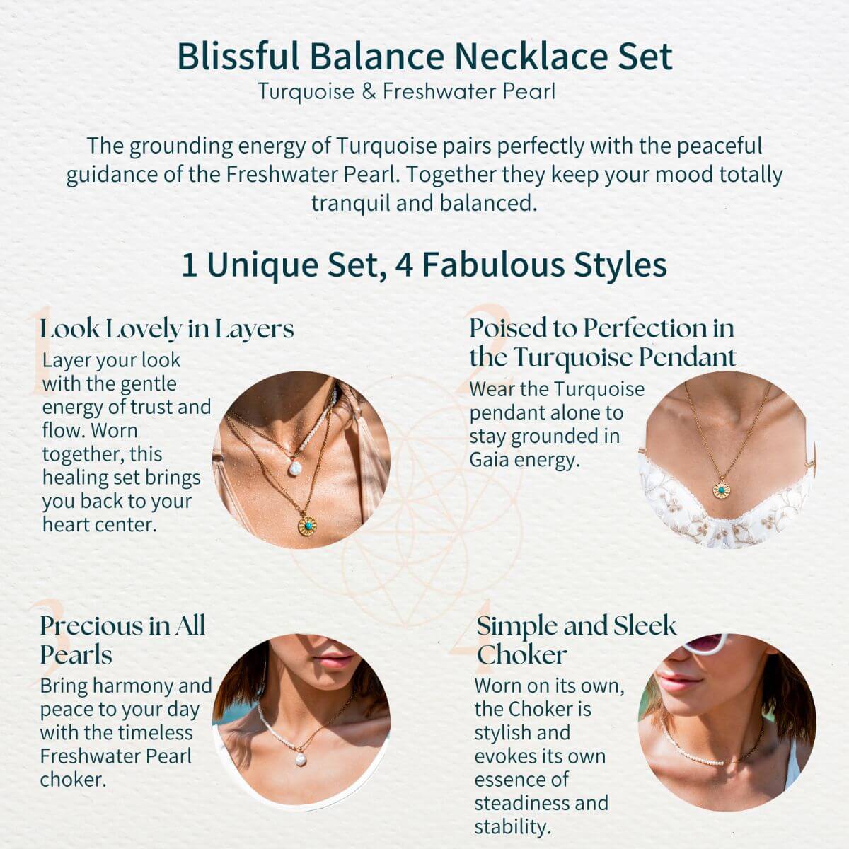 Blissful Balance Necklace Set by Conscious Items at Shirley Shoppe