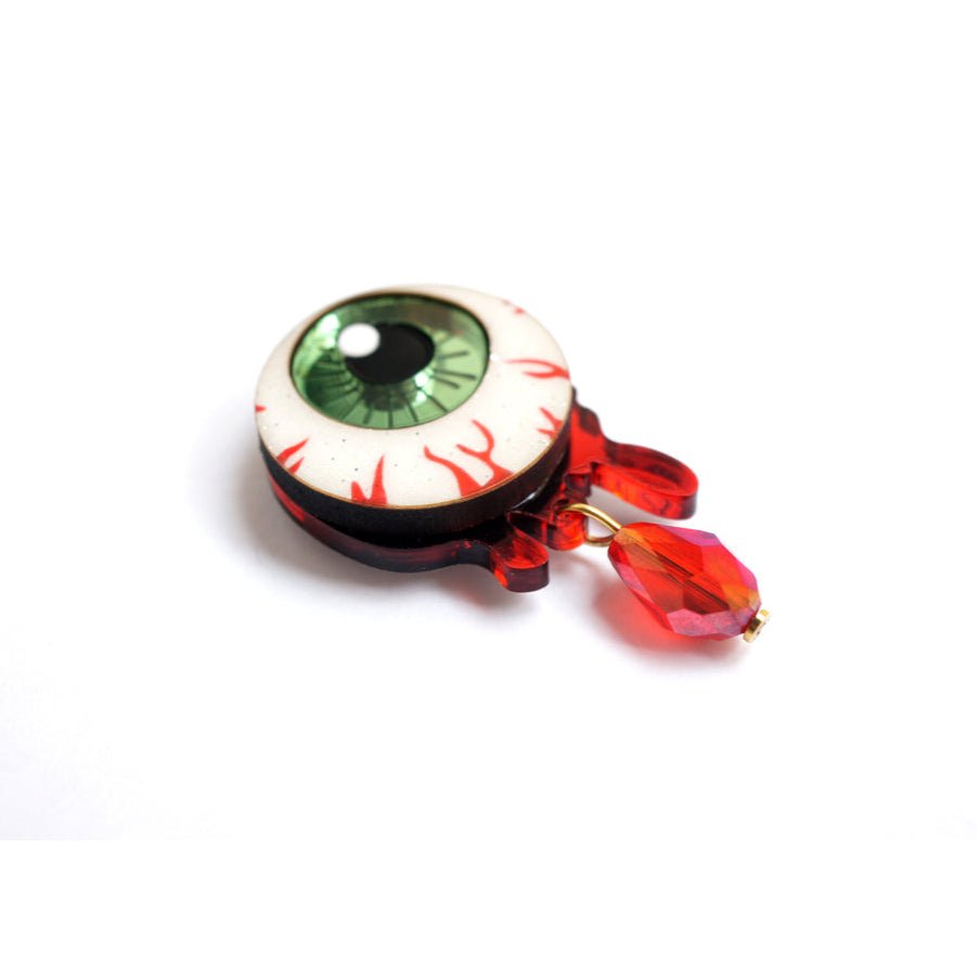 Bloody Eye Button Cover by Laliblue by Quirks! at Shirley Shoppe