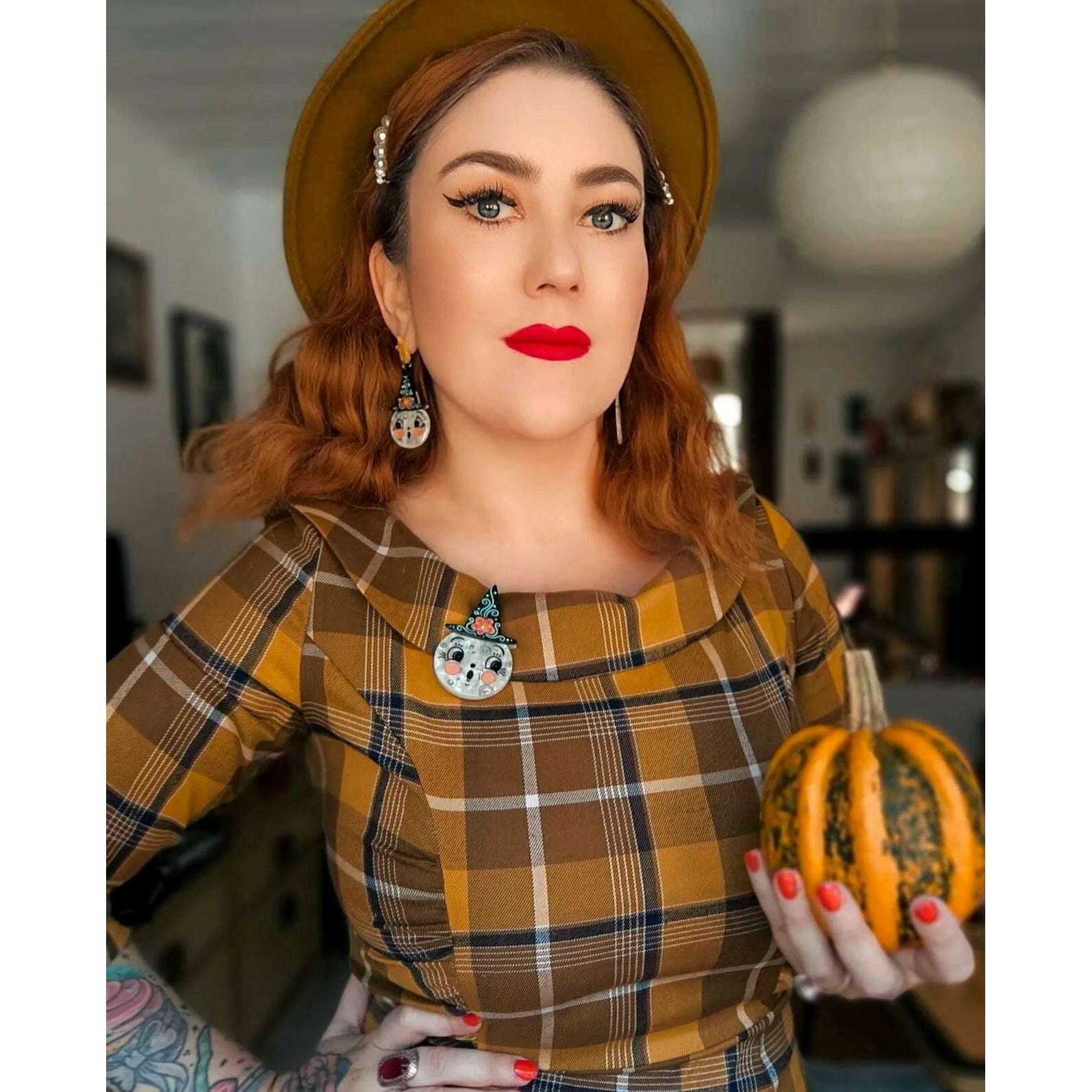 Bloomin' Luna Witch Statement Earrings by Johanna Parker x Lipstick & Chrome