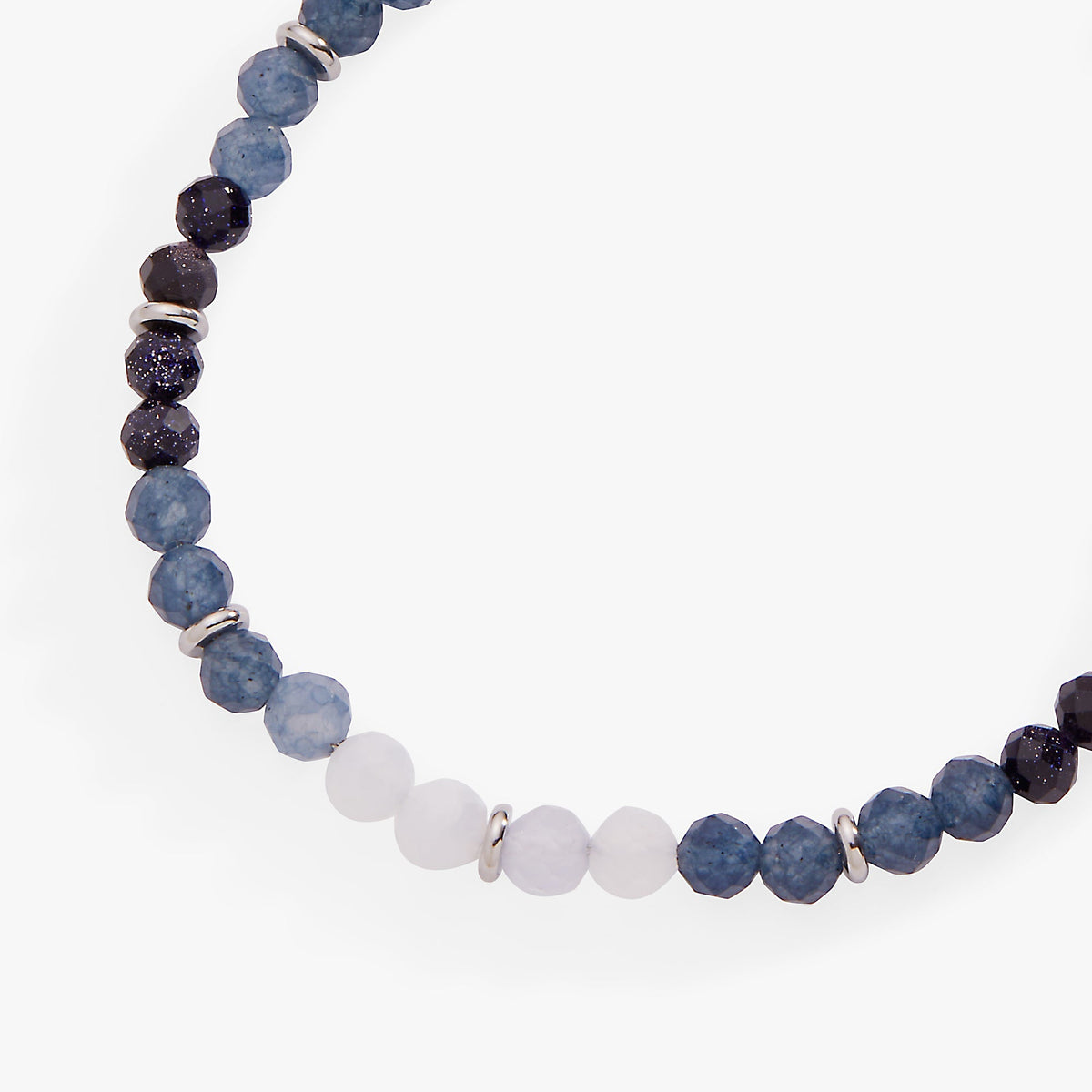 Blue Ombre Semi-Precious Beaded Anklet by ALEX AND ANI at Shirley Shoppe
