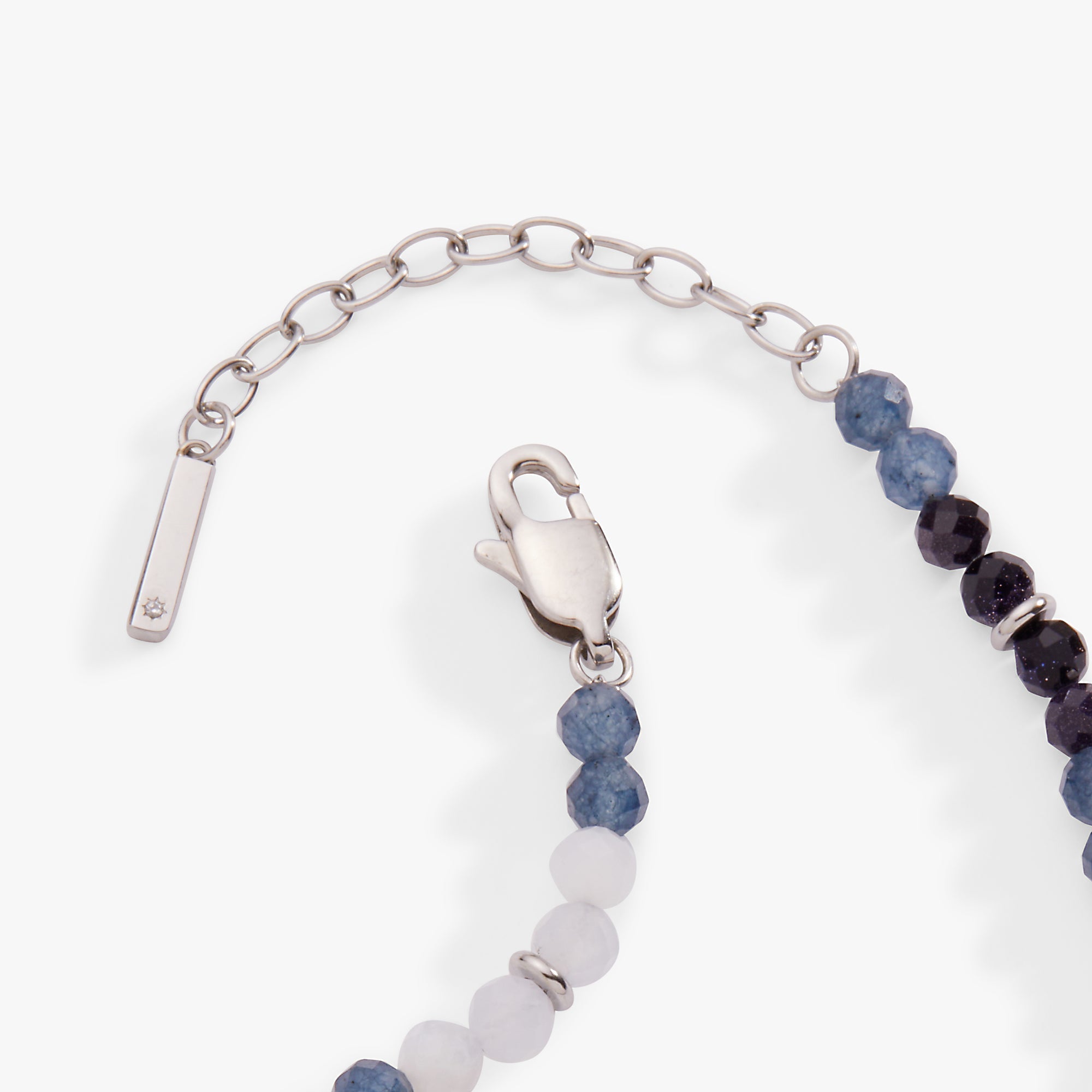 Blue Ombre Semi-Precious Beaded Anklet by ALEX AND ANI at Shirley Shoppe